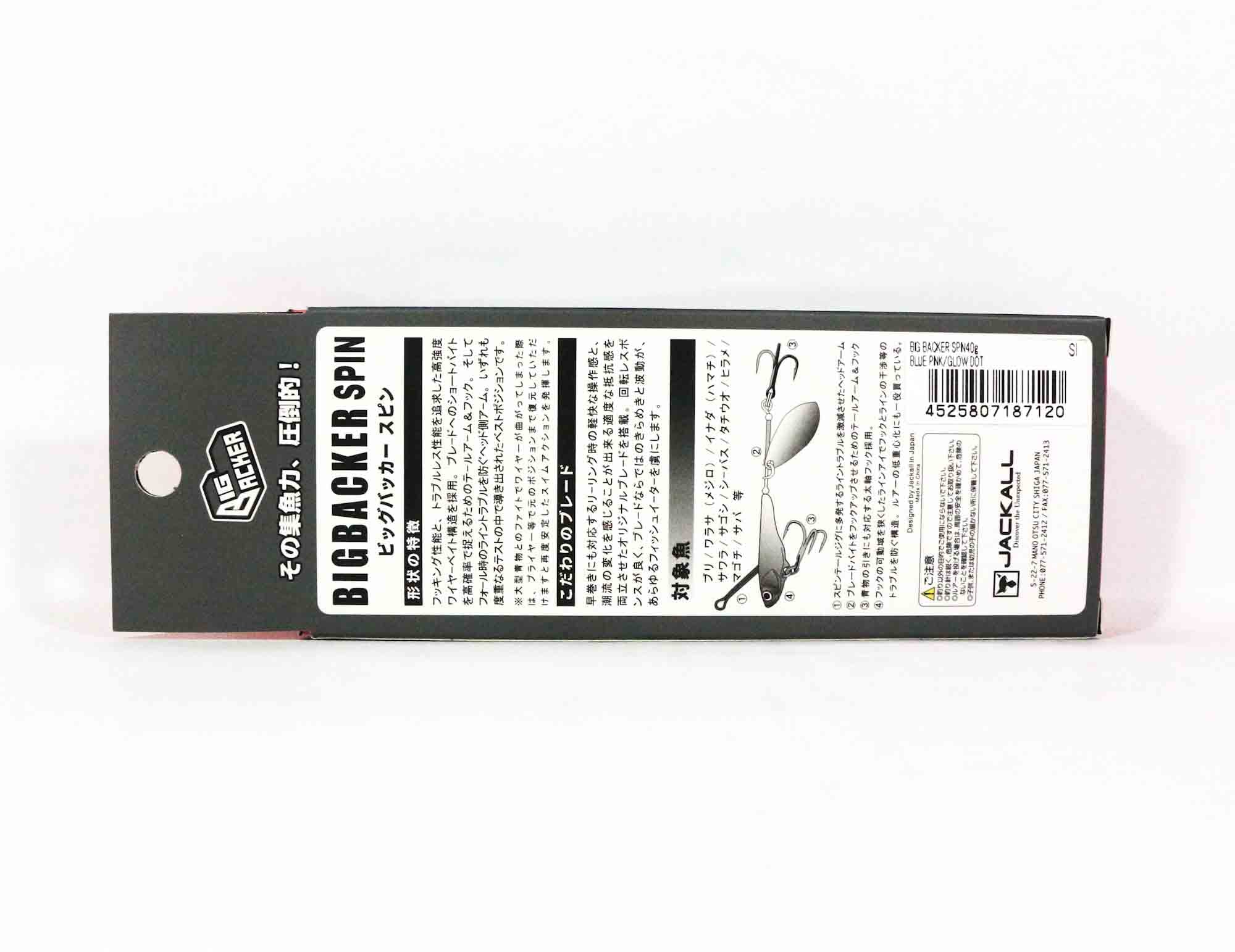 Jackall Big Backer Spin 40 grams 110 mm Sinking Lure Magma Silver (7151)
