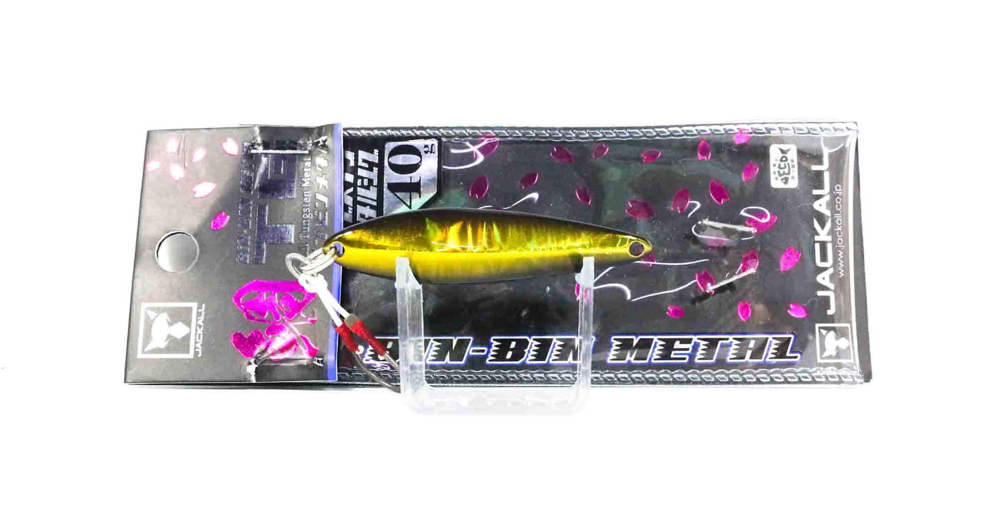 Jackall Metal Jig Bin Bin TG Tungsten 40 grams Black Gold Ika Glow (1875)