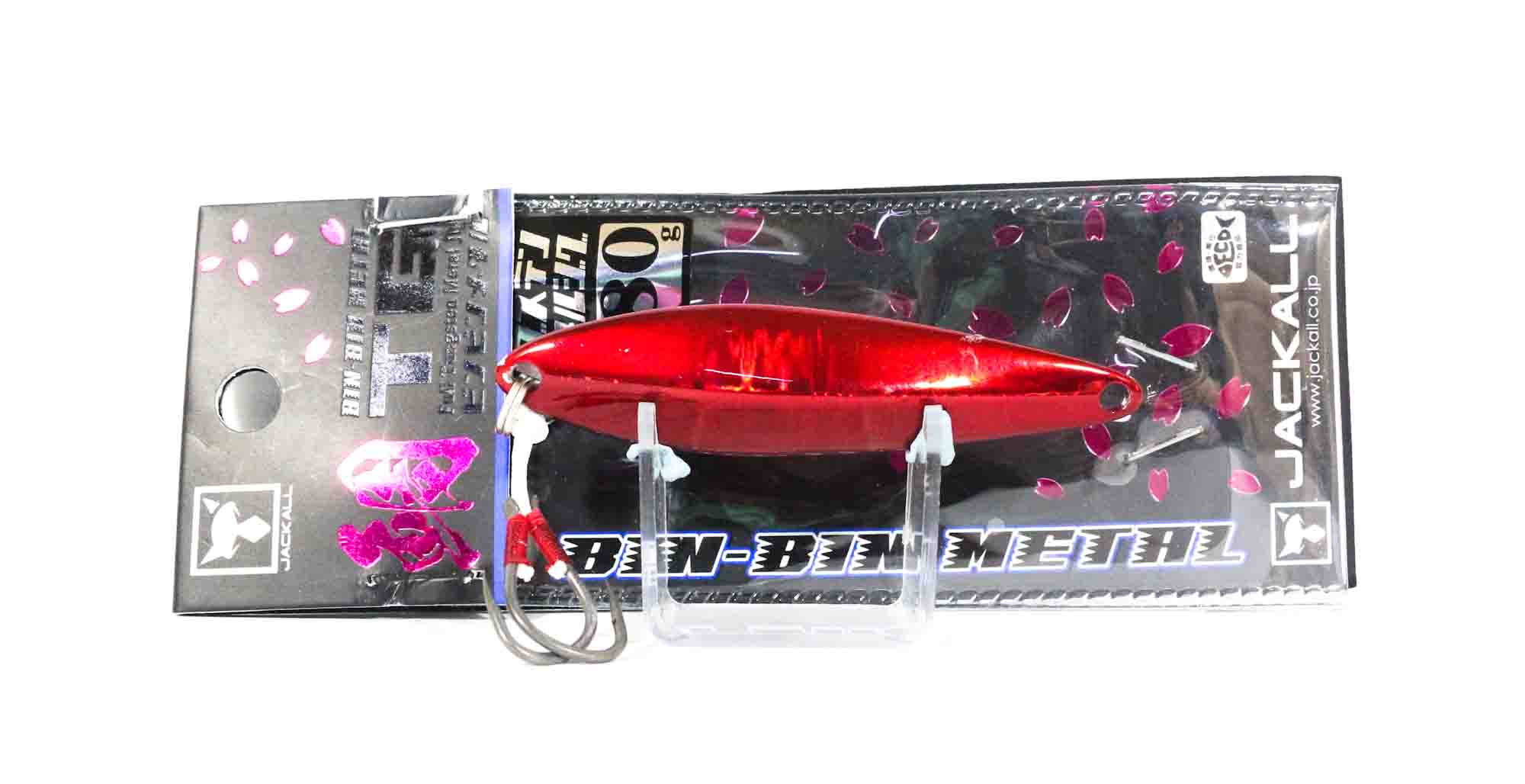 Jackall Metal Jig Bin Bin TG Tungsten 80 grams Red Ika Glow (1929)