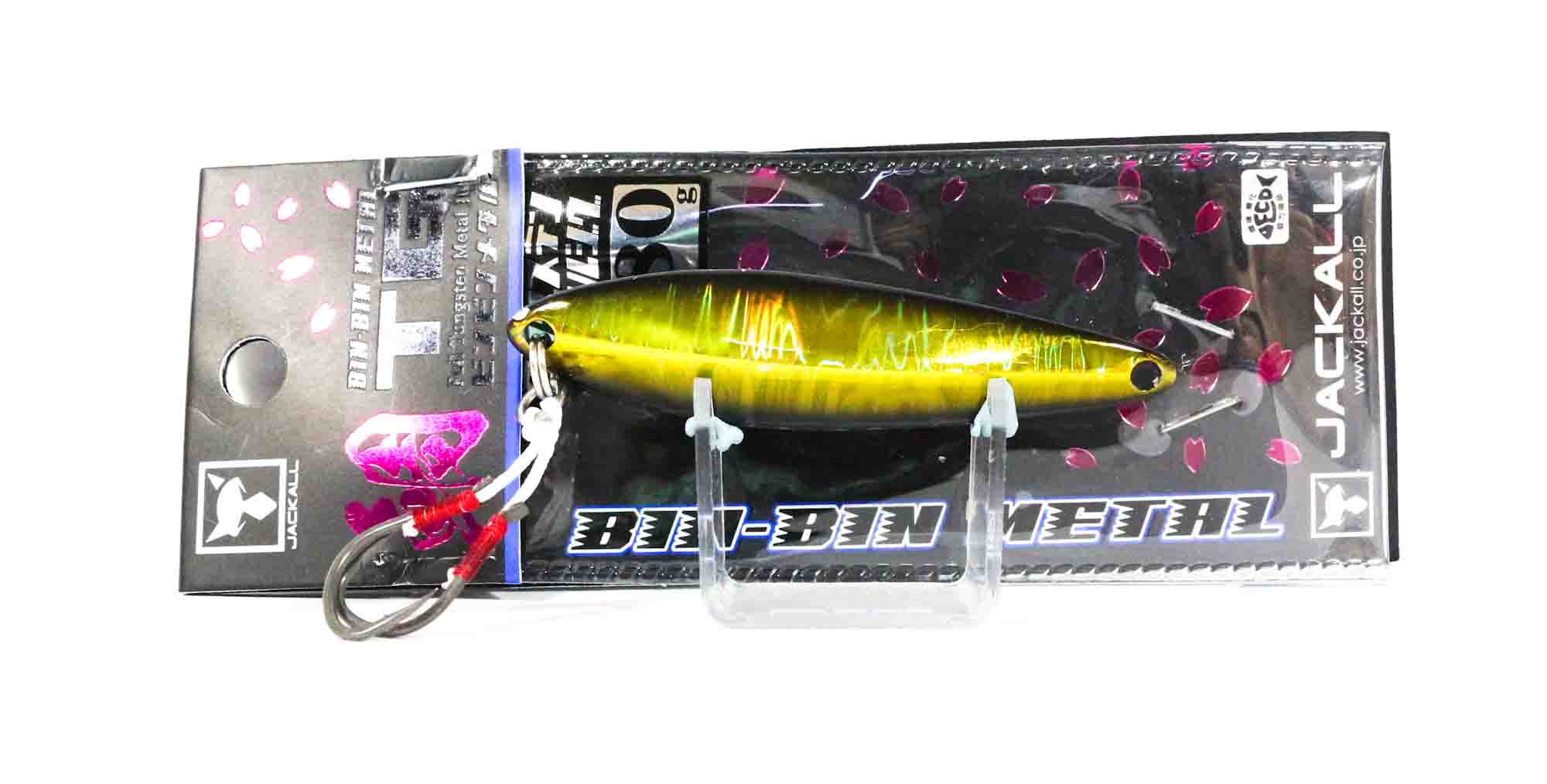 Jackall Metal Jig Bin Bin TG Tungsten 80 grams Black Gold Ika Glow (1936)