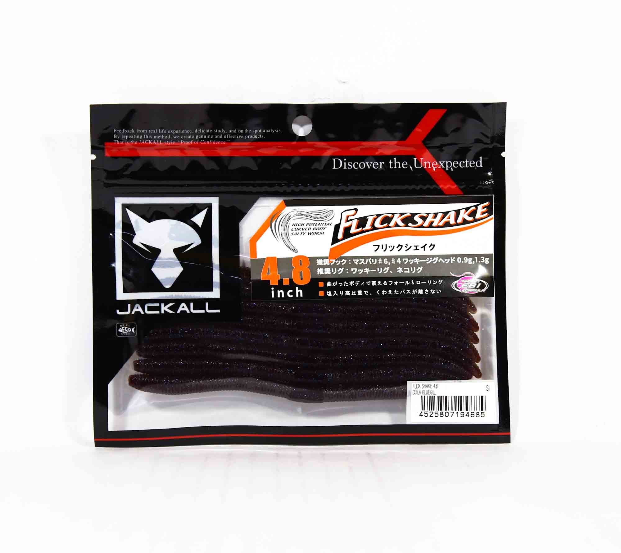 Jackall Soft Lure Flick Shake 4.8 Inches Cola Bluegill (4685)