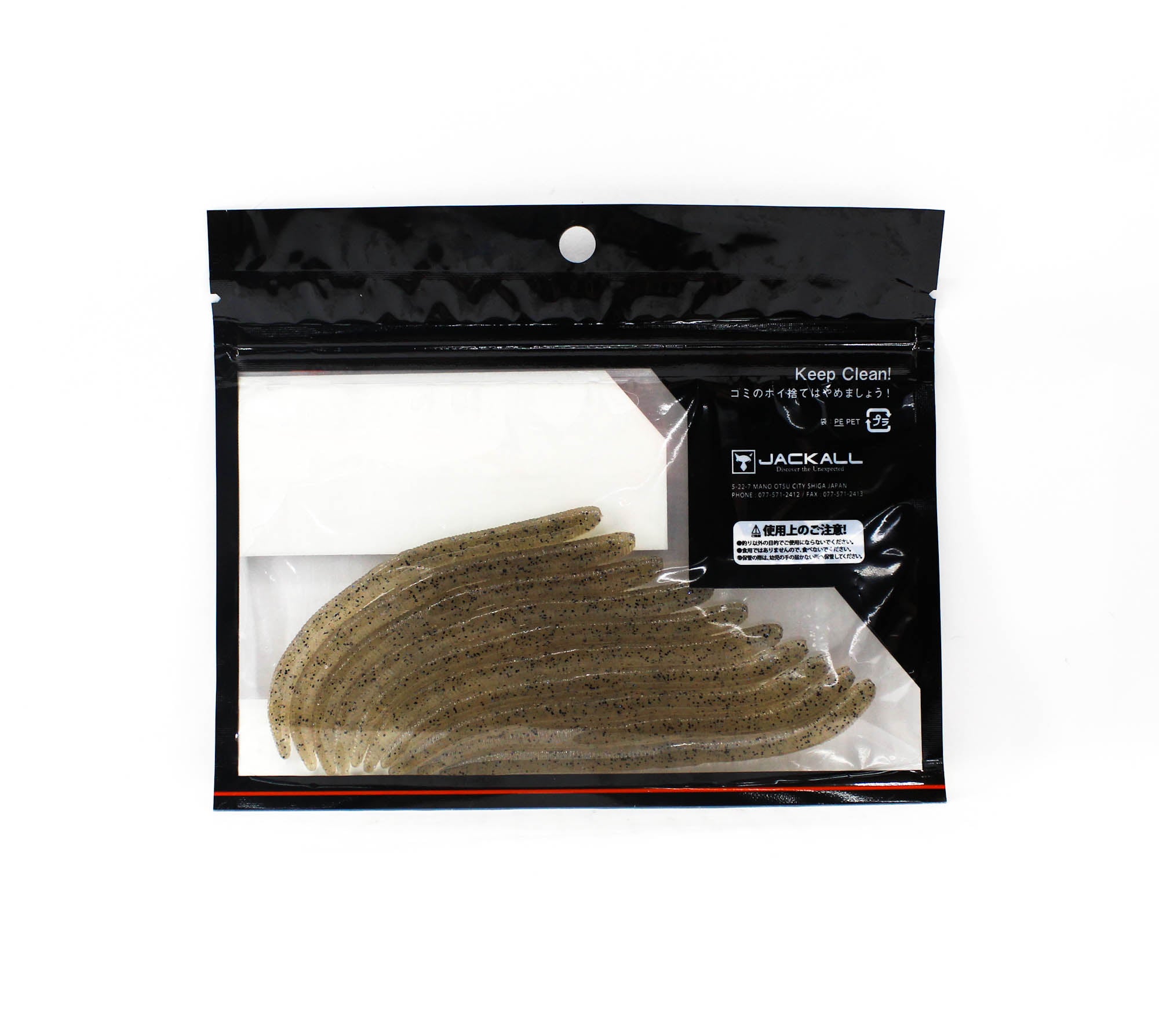 Jackall Soft Lure Flick Shake Worm 3.8 Inches 2 Tone Tenagaebi (5507)