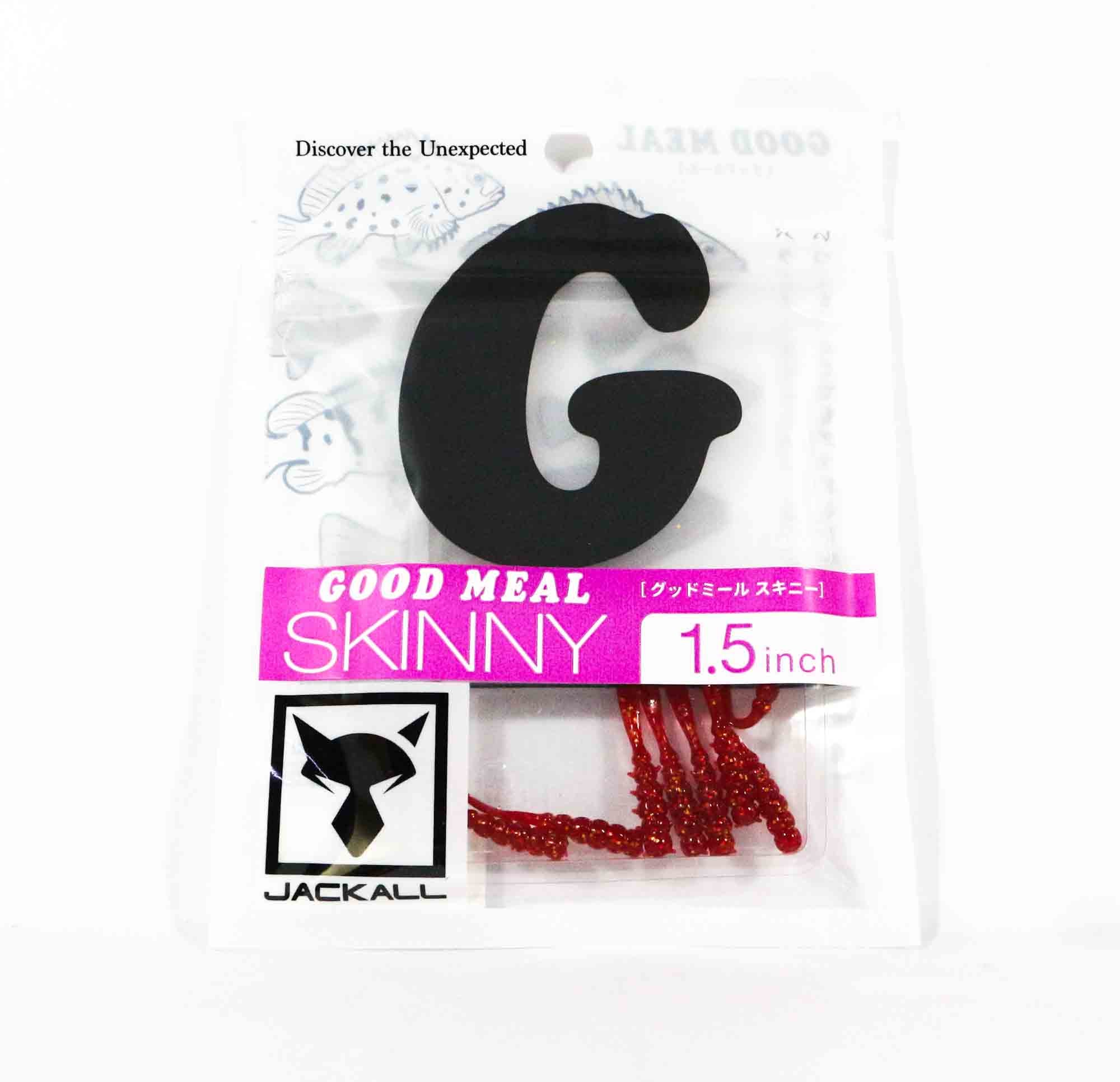 Jackall Soft Lure Good Meal Skinny 1.5 Inches Goodmeal Red Gold (8065)