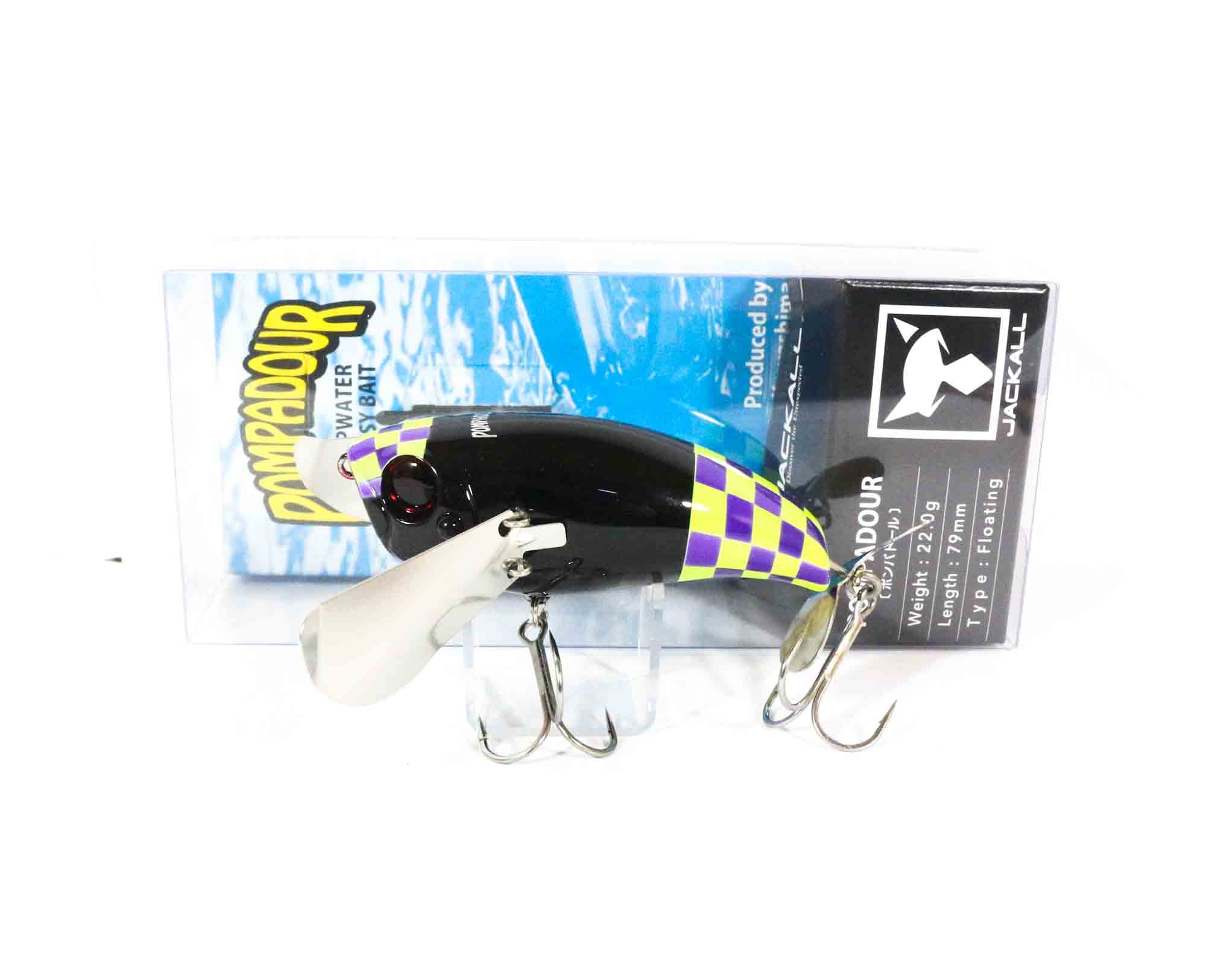 Jackall Pompadour 79 mm 22 grams Floating Lure Black Checker (8485)