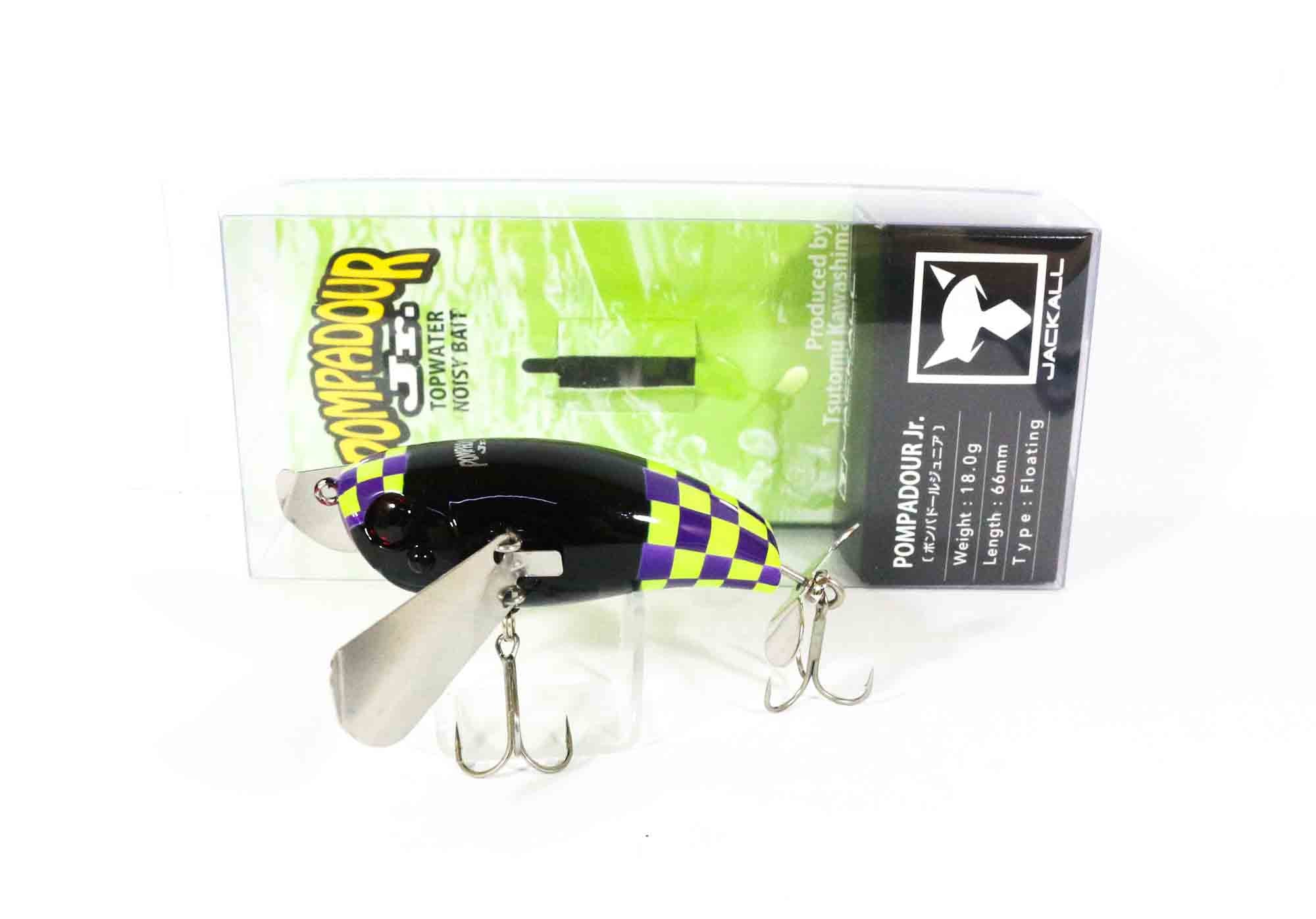 Jackall Pompadour Jr 66 mm 18 grams Floating Lure Black Checker (8522)