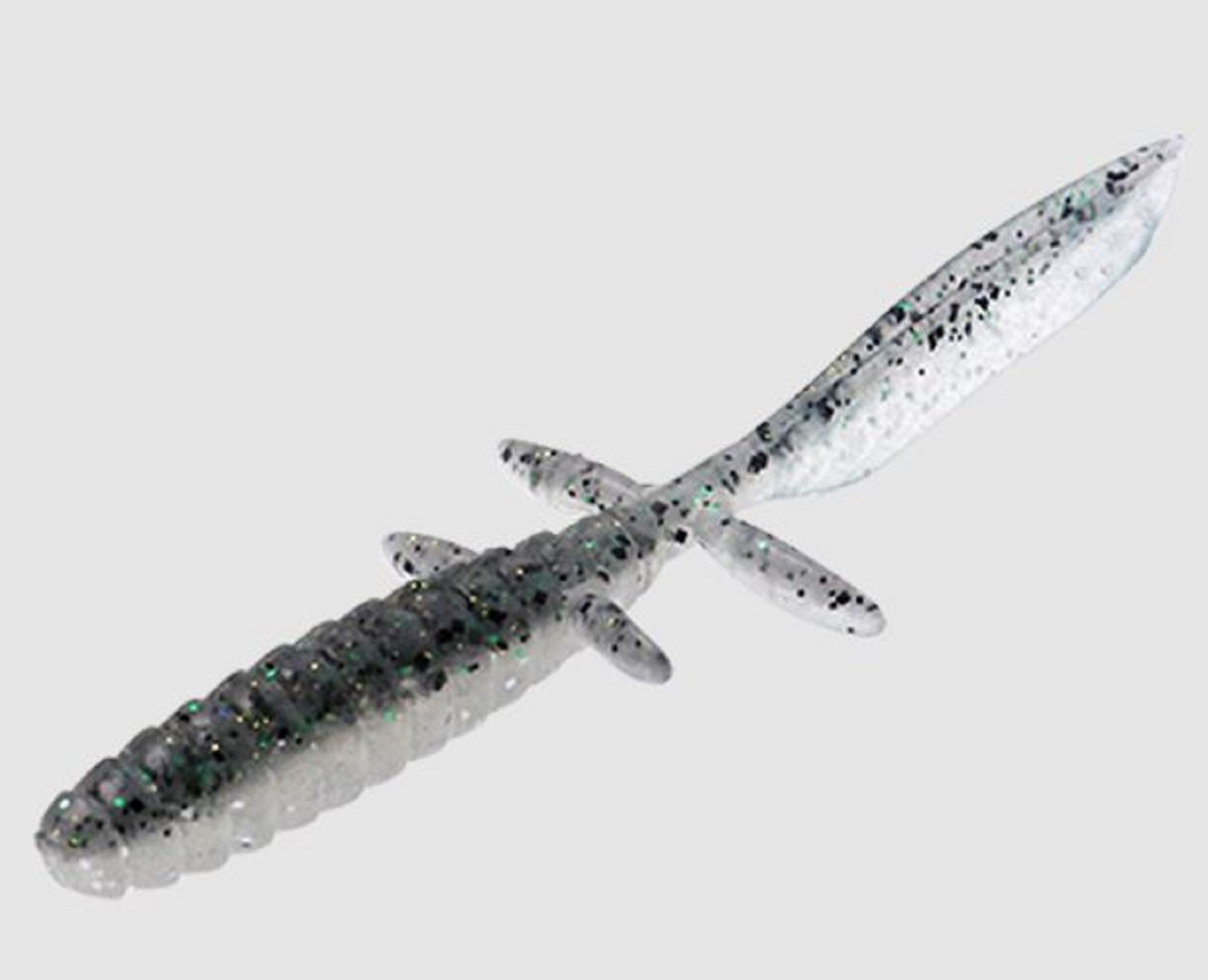 Jackall Soft Lure DB Uma Free 3.8 Inches Dark Thunder Clear Silver (0478)