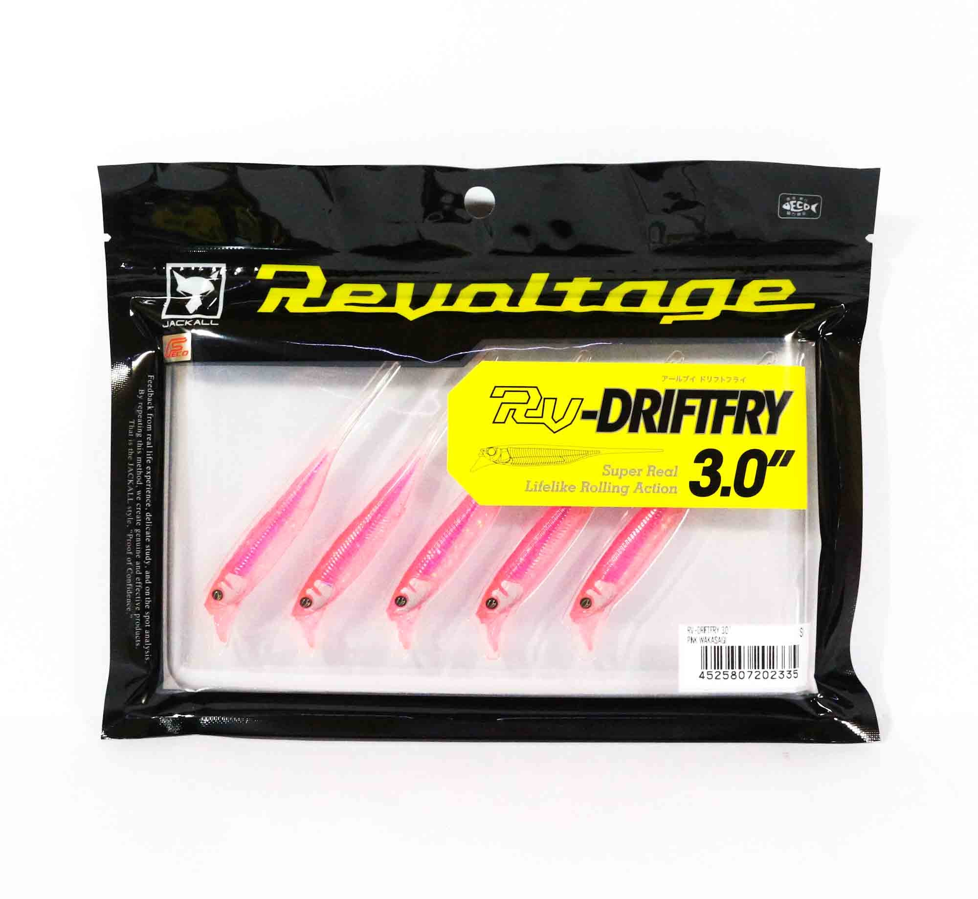 Jackall Soft Lure RV-Drift Fry 3 Inch Pink Wakasagi (2335)