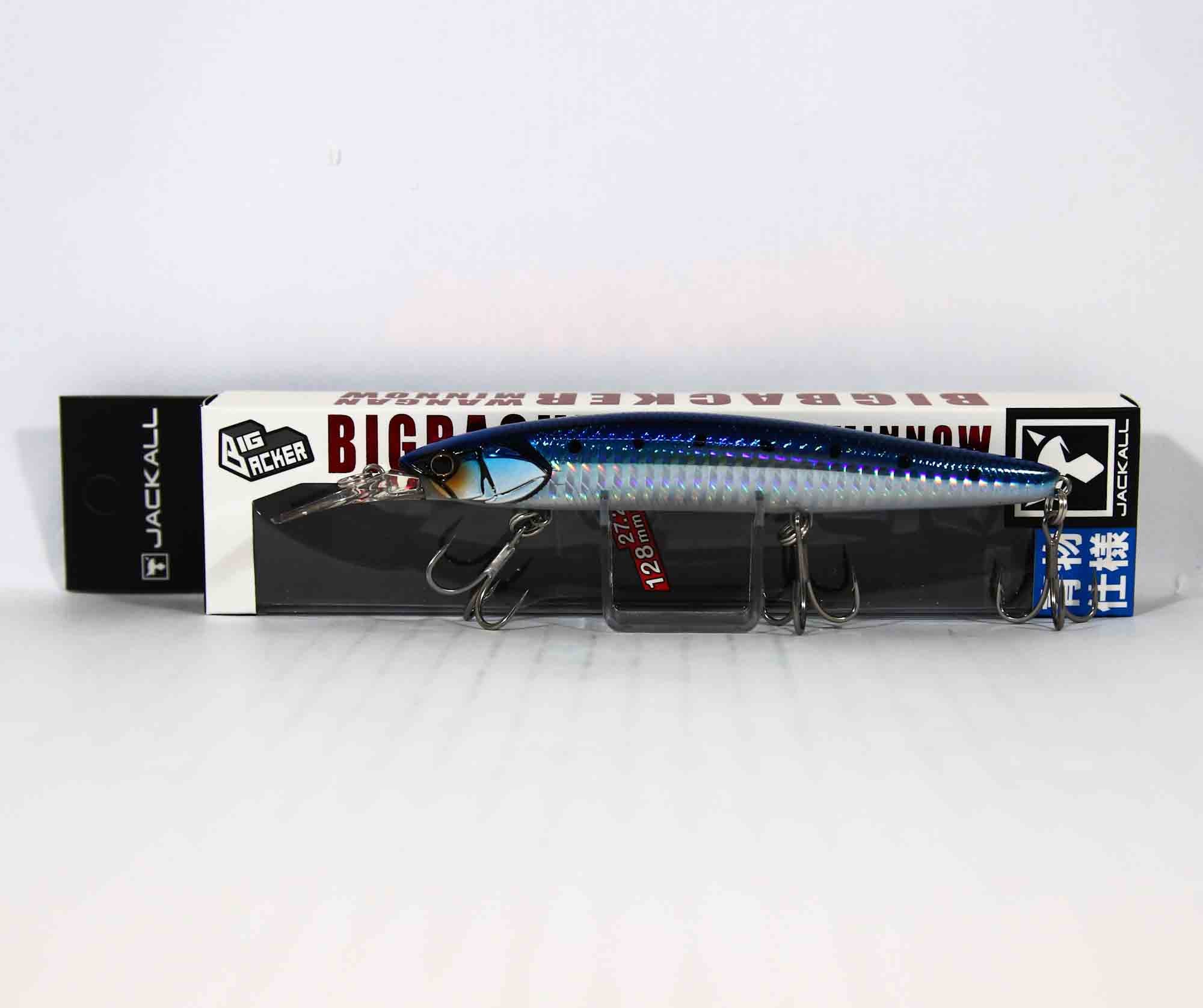 Sale Jackall Big Backer Wangan Minnow 128S-LB Sinking Lure Iwashi (4681)