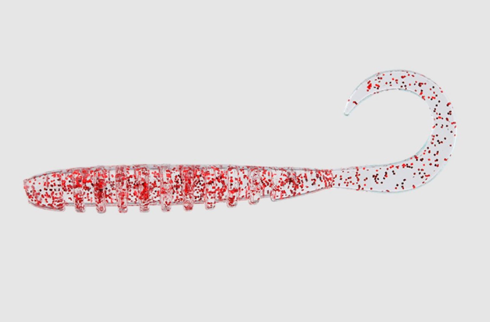 Sale Jackall Soft Lure Tide Curly 2 Inches Clear Red Flake (6364)