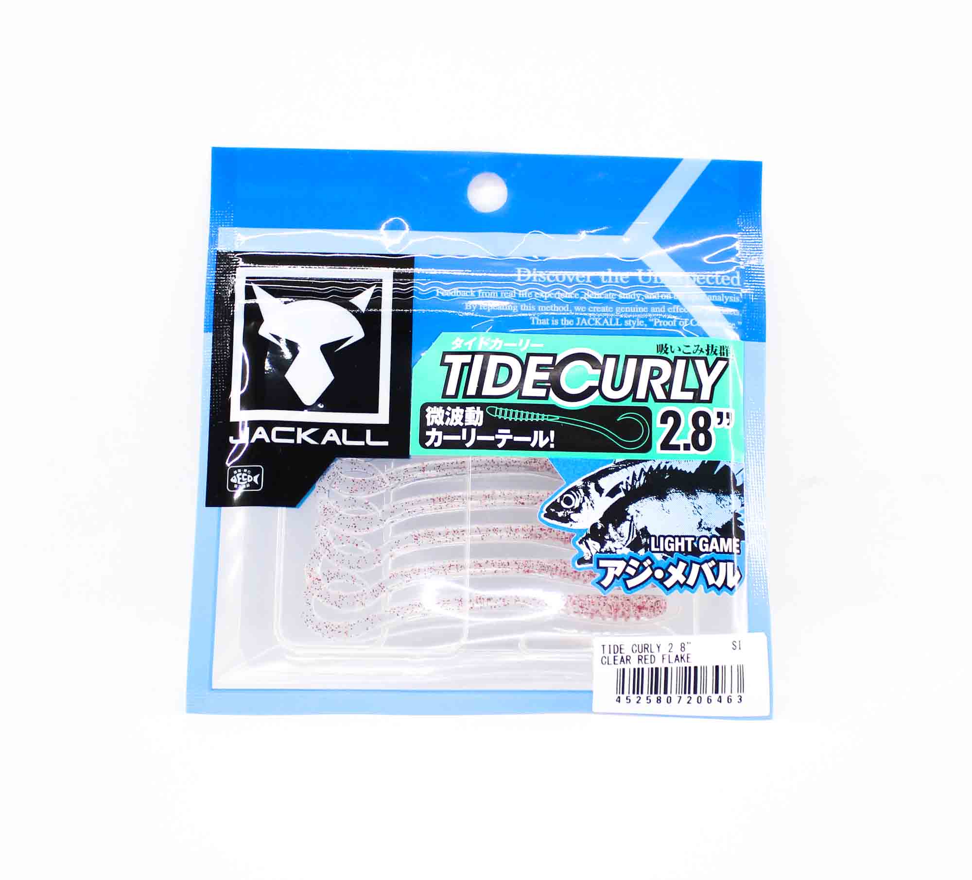 Sale Jackall Soft Lure SW Light Game Tide Curly 2.8 Clear Red Flake (6463)