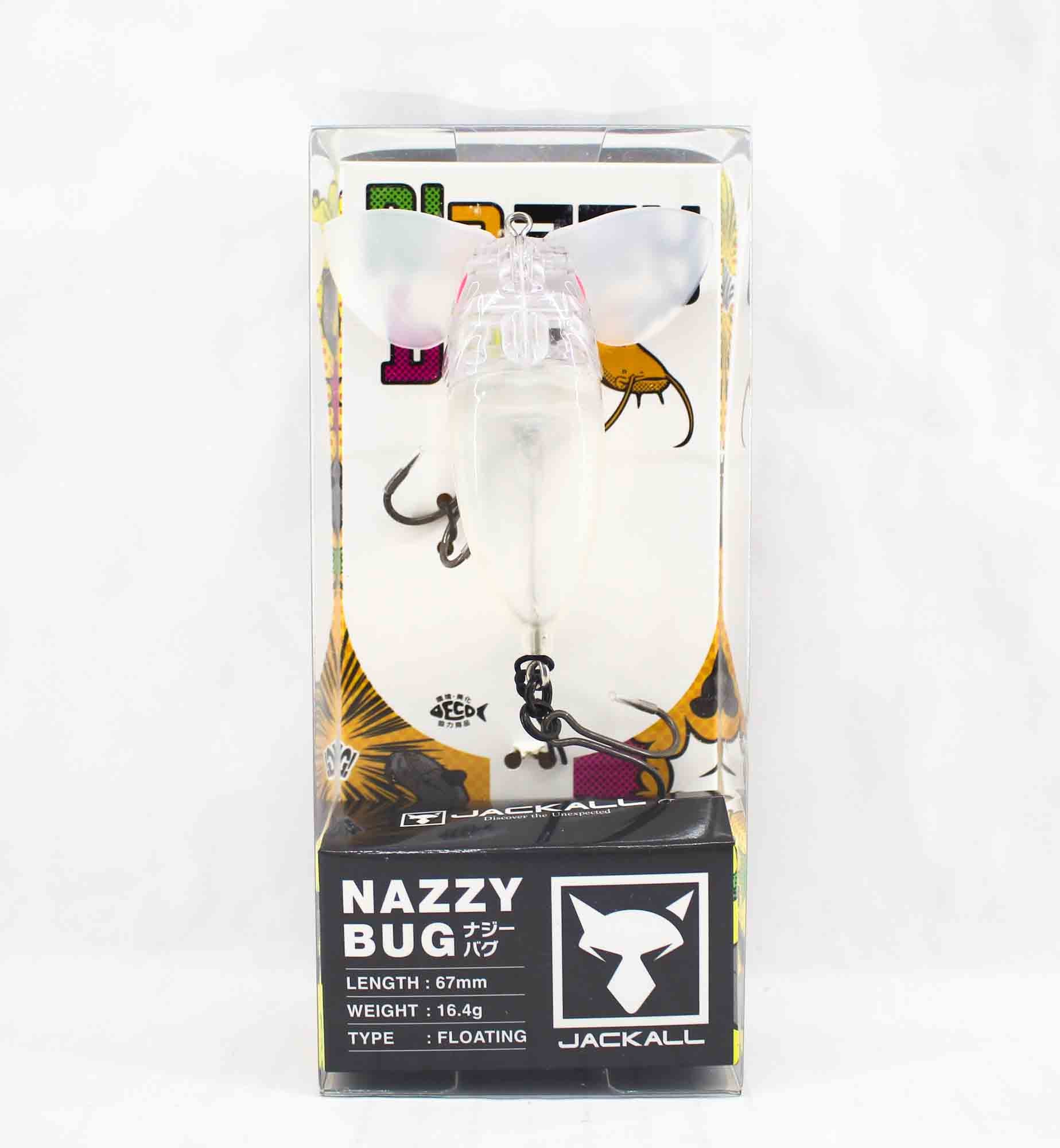 Jackall Nazzy Bug 67 mm 16.4 grams Floating Lure YB Secret Clear (1658)