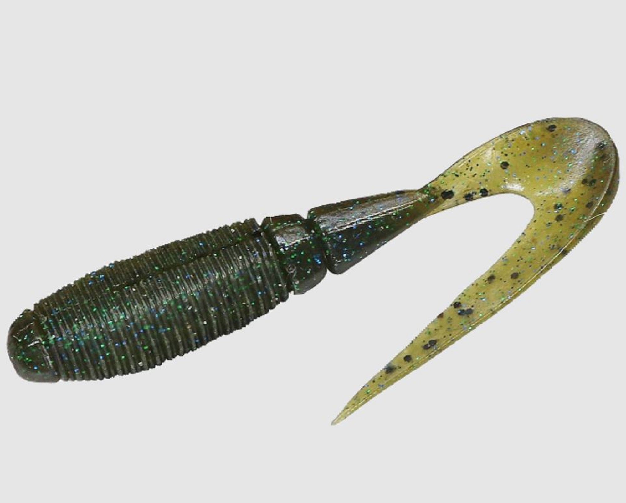 Jackall Soft Lure Rhythm Grub 3 Inches Green Pumpkin Goby (2198)