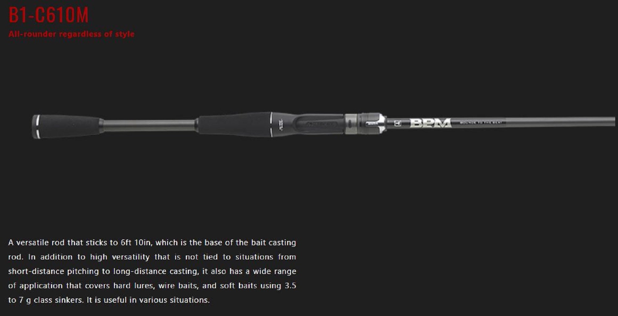 Sale Jackall Rod Baitcast BPM 21 B1-C610M (3706)