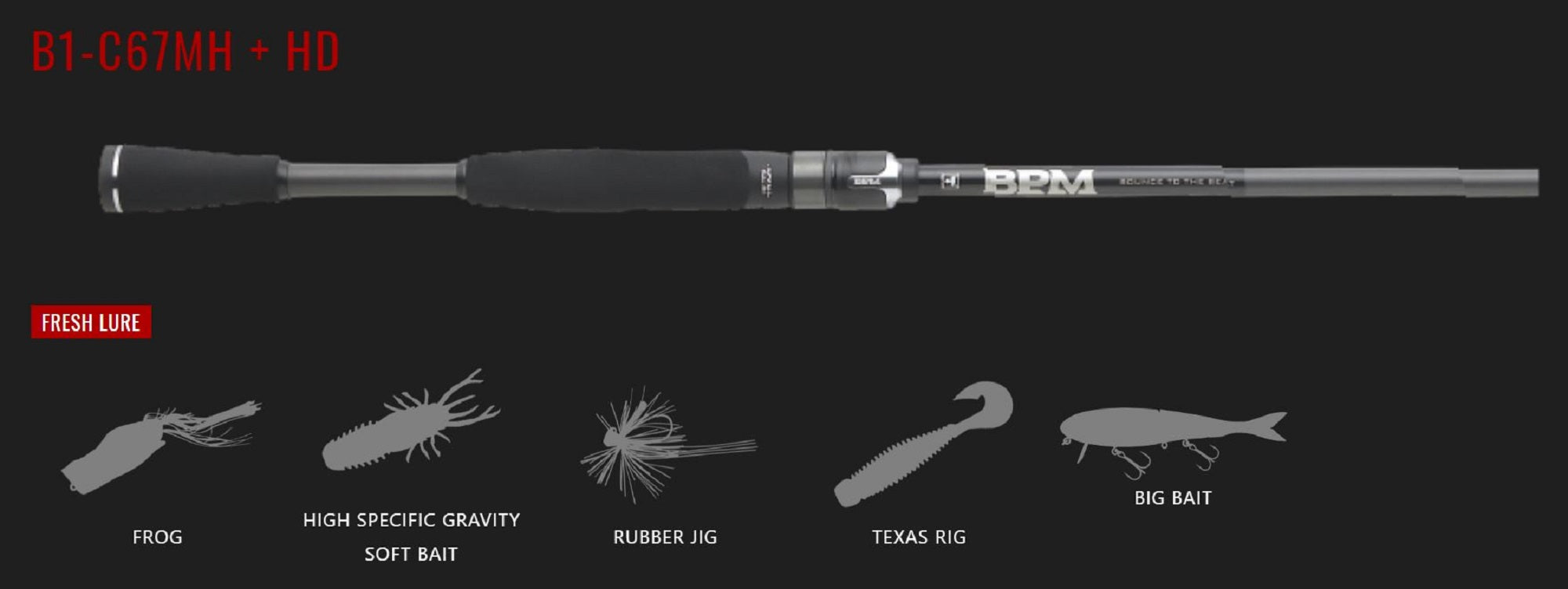 Sale Jackall Rod Baitcast BPM 21 B1-C67MH+HD (3744)