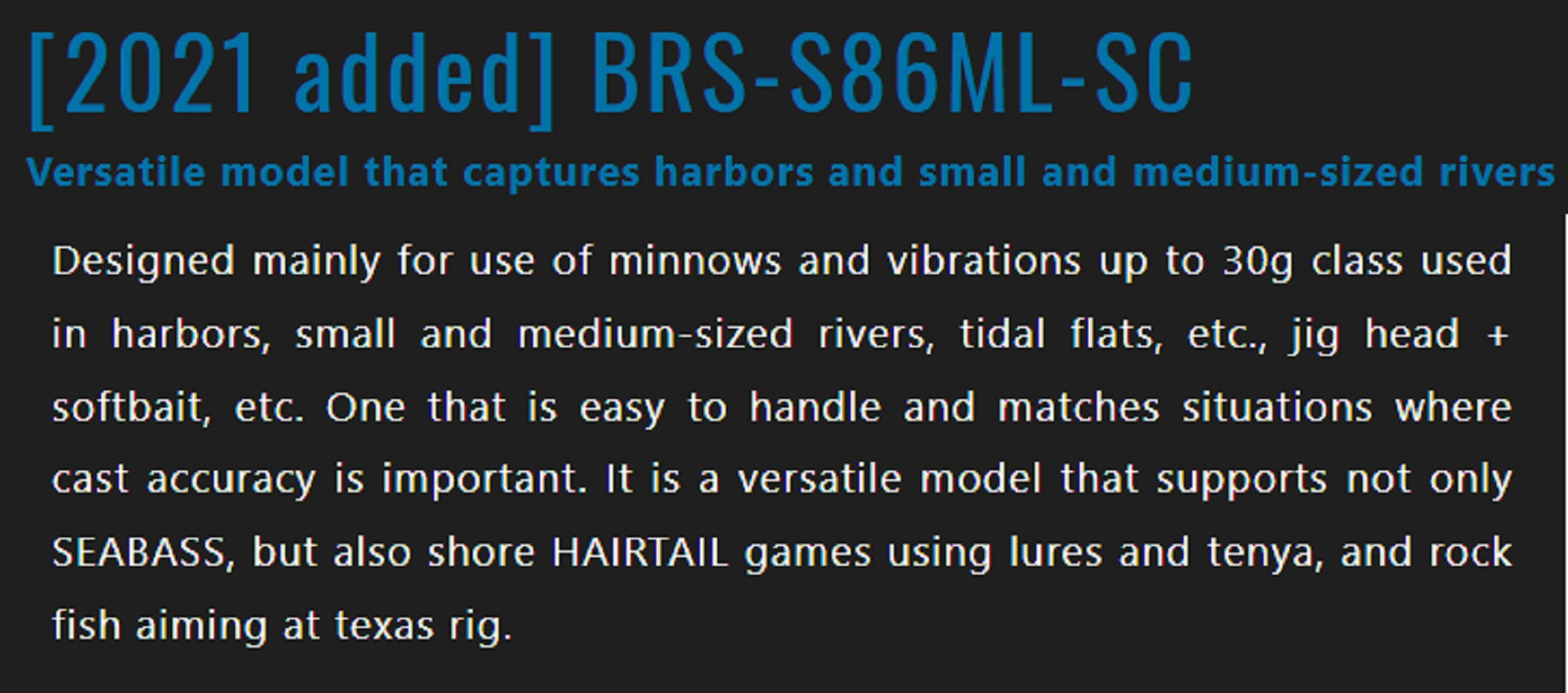 Sale Jackall Rod Spinning BRS Bay River Surf BRS-S86ML-SC (7933)