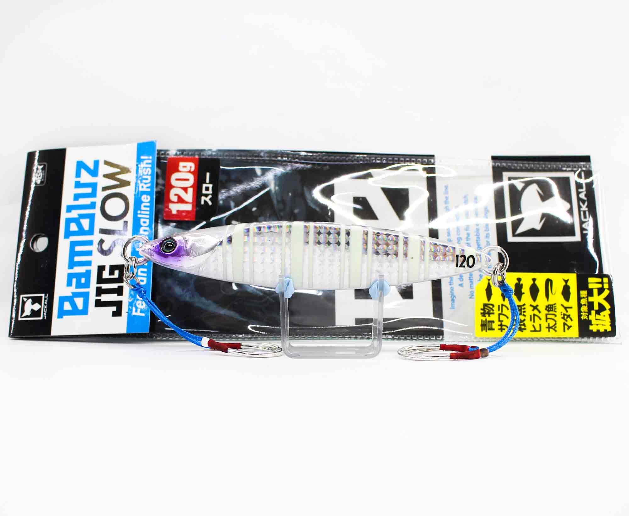 Jackall Metal Jig Bambluz Slow 120 grams Silver Glow Stripe (8121)
