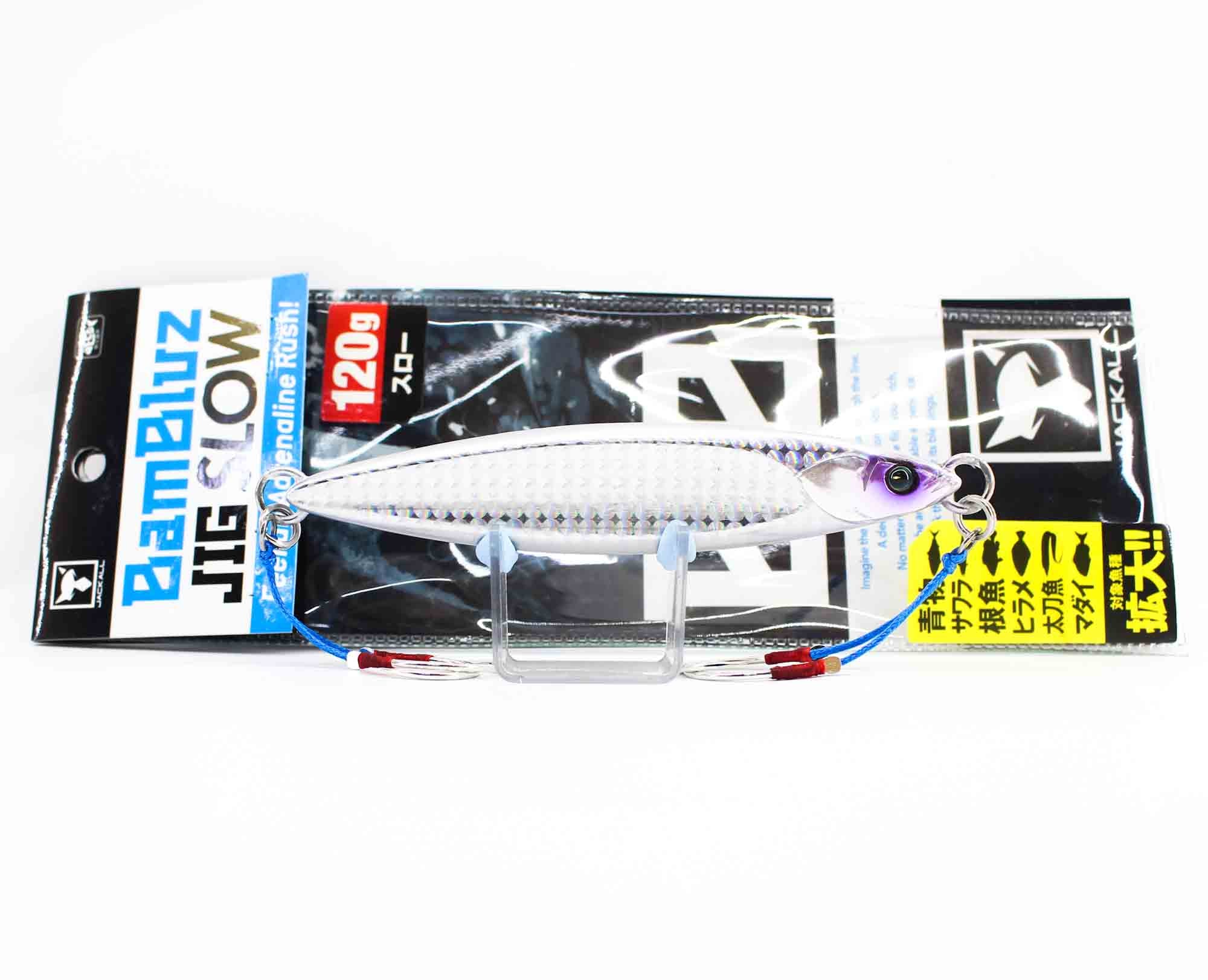 Jackall Metal Jig Bambluz Slow 120 grams Silver Glow Stripe (8121)