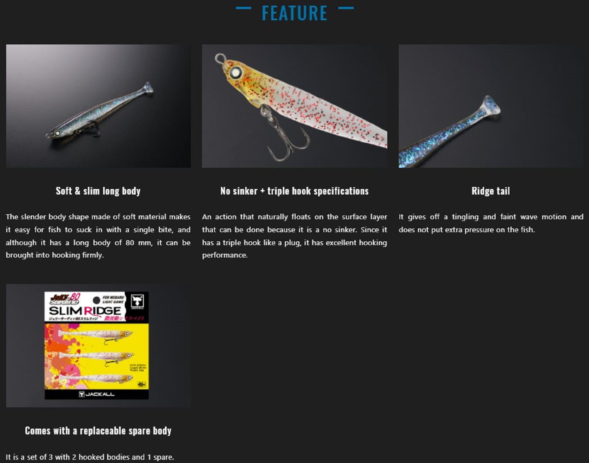 Jackall Jelly Sardine 80mm Slim Ridge Sinking Lure Ami Red Flake (0636)