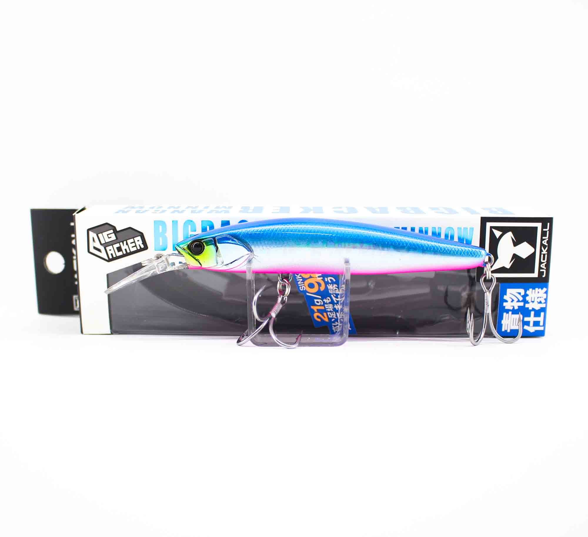 Jackall Big Backer Wangan Minnow 98S-LB Sinking Lure Blue Pink (2524)