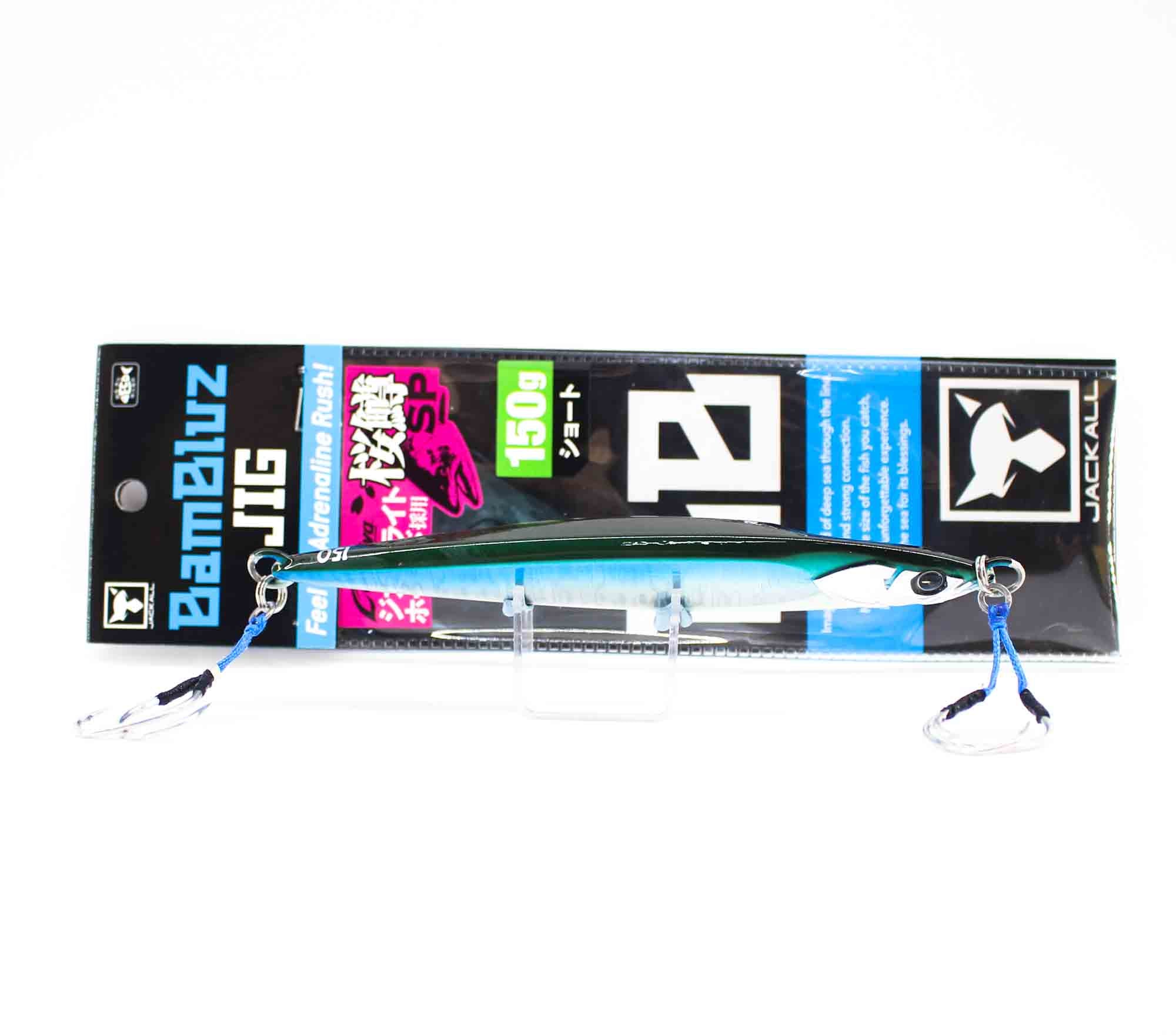 Jackall Metal Jig Bambluz Short Sakuramasu 150 grams Meroudo Glow (3729)