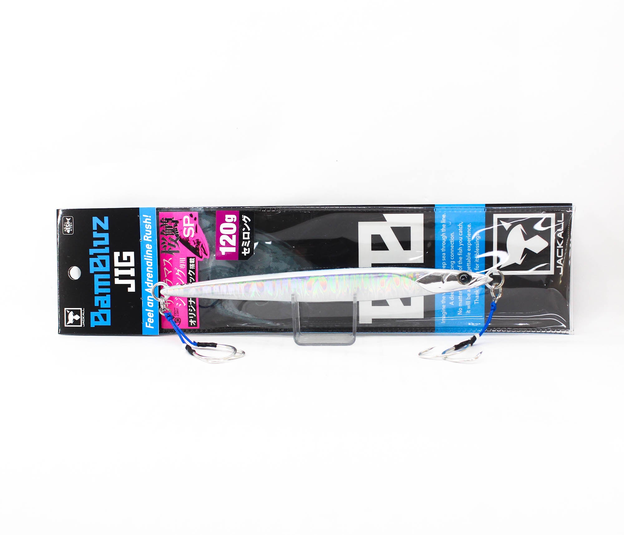 Jackall Metal Jig Bambluz Semi Long Sakuramasu 120 grams Jinbe Glow (3811)