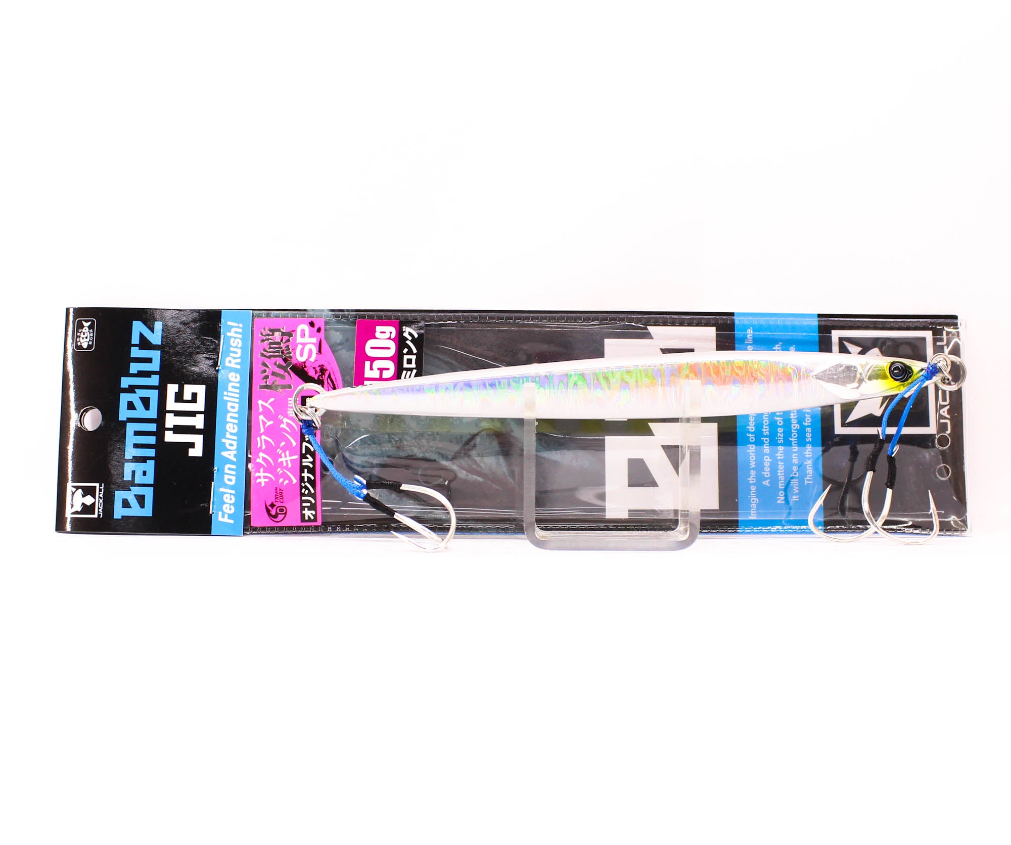 Jackall Metal Jig Bambluz Semi Long 150 grams Red Gold Glow Stripe (3842)
