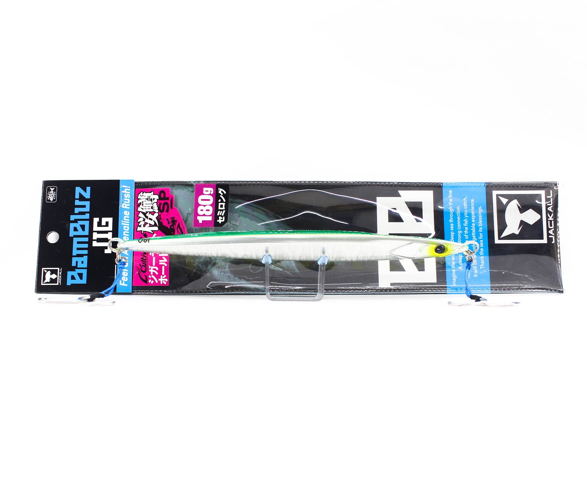 Jackall Metal Jig Bambluz Semi Long Sakuramasu 180 grams Grikin Glow (3880)
