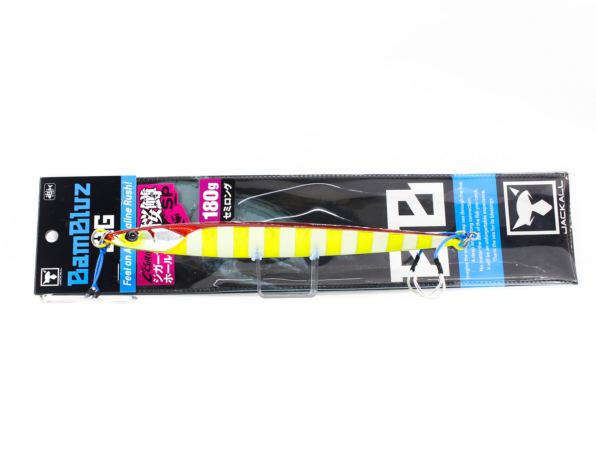 Jackall Metal Jig Bambluz Semi Long Sakuramasu 180 grams Glow Stripe (3897)