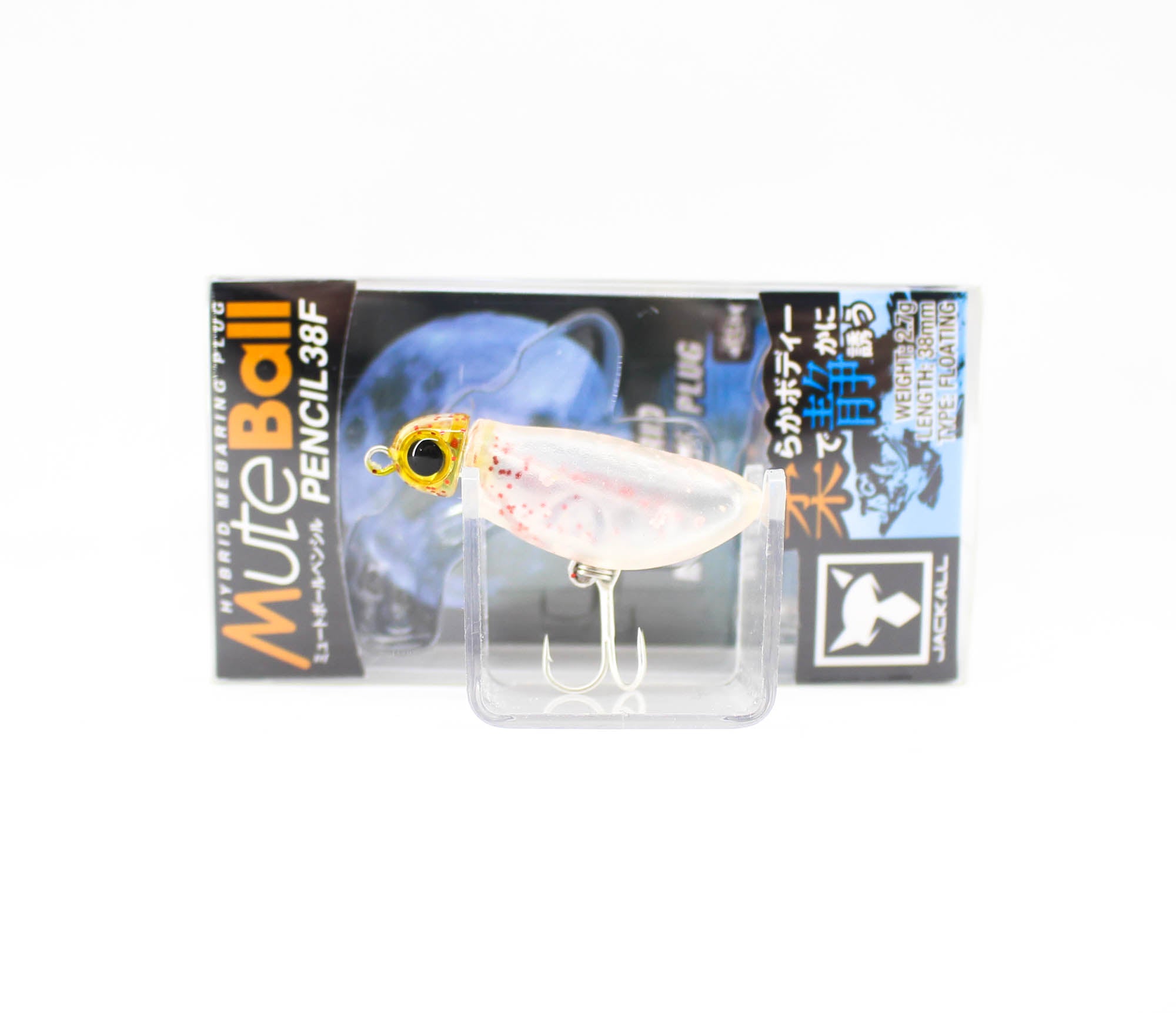 Jackall Mute Ball Pencil 38F Floating Lure Ami Ball Glow Crush (4948)