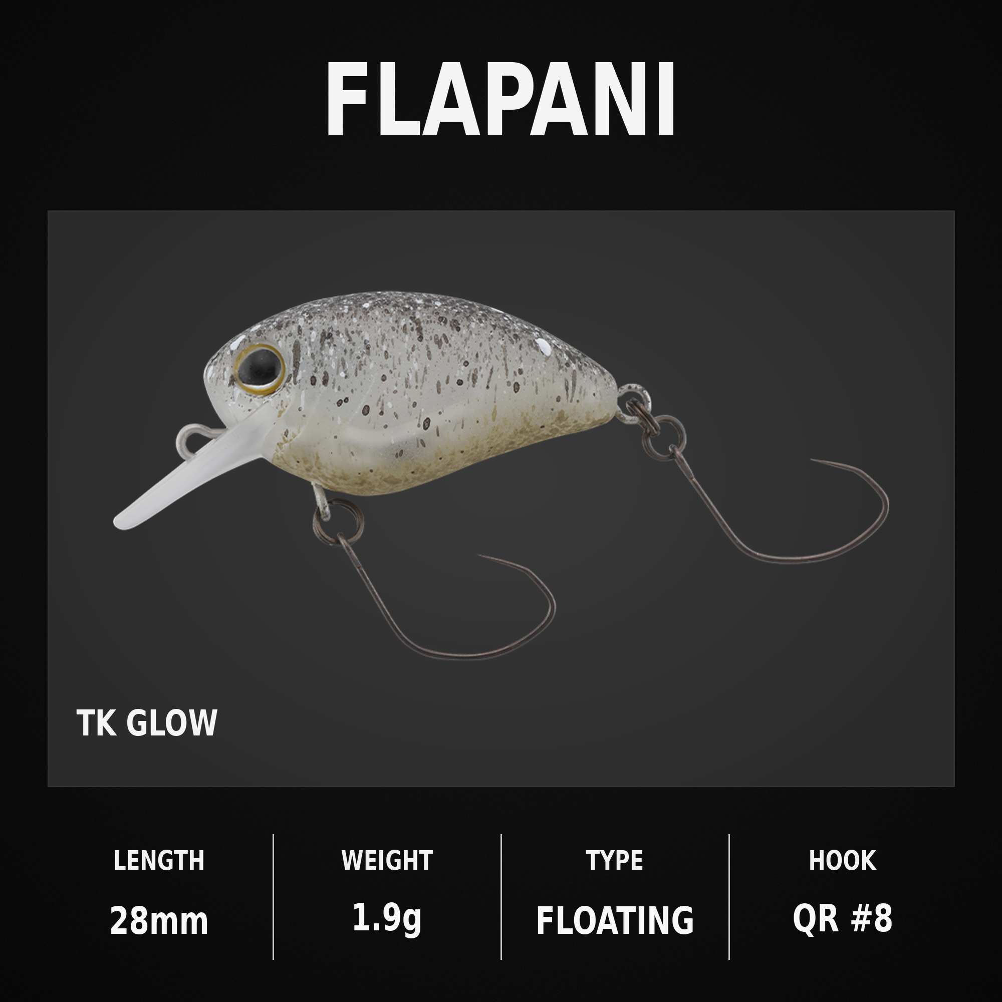 Jackall Timon Flapani 28 mm Floating Lure TK Glow (5136)
