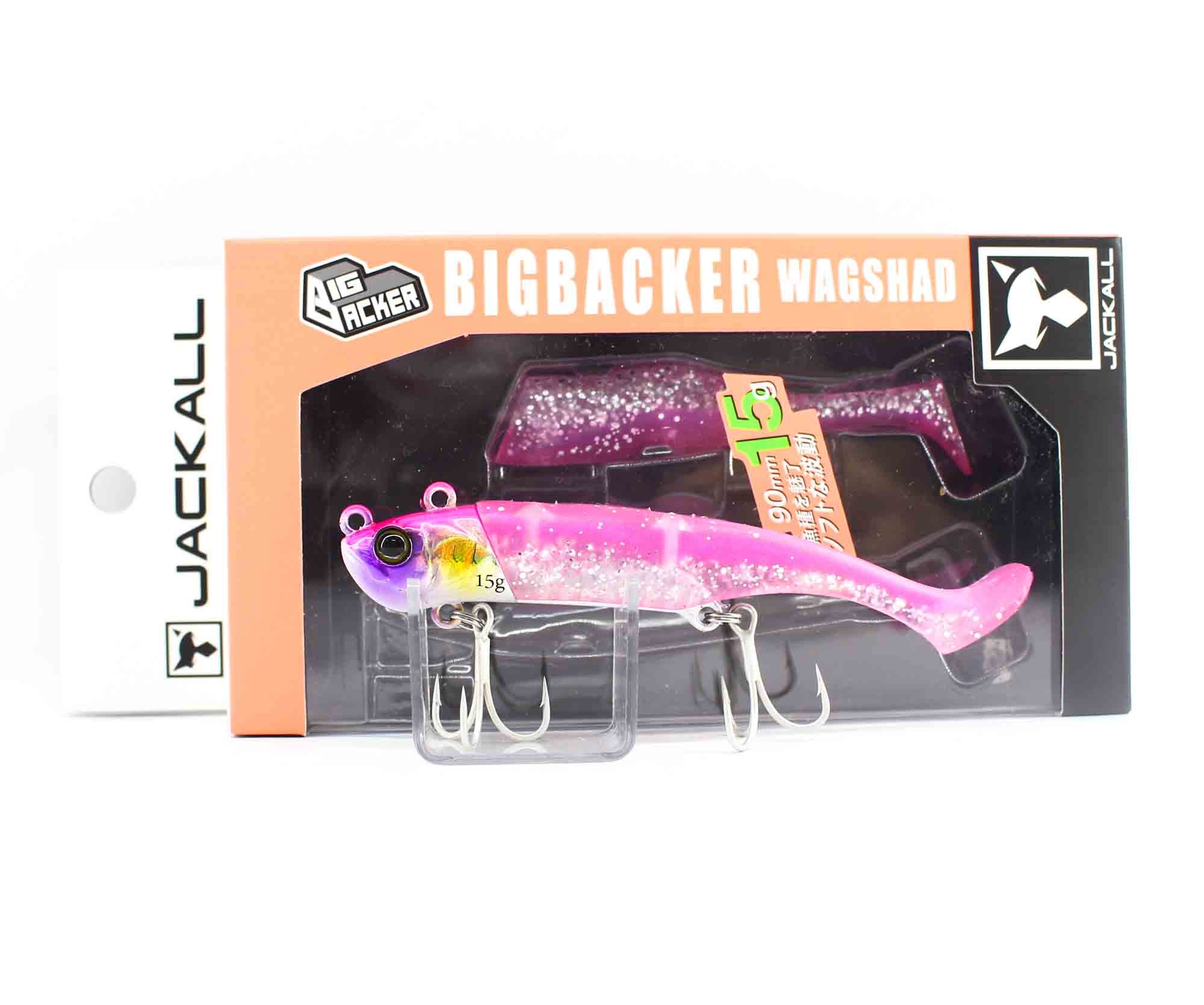 Jackall Big Backer Wagshad 15 grams 90 mm Sinking Lure Pink Silver (5365)