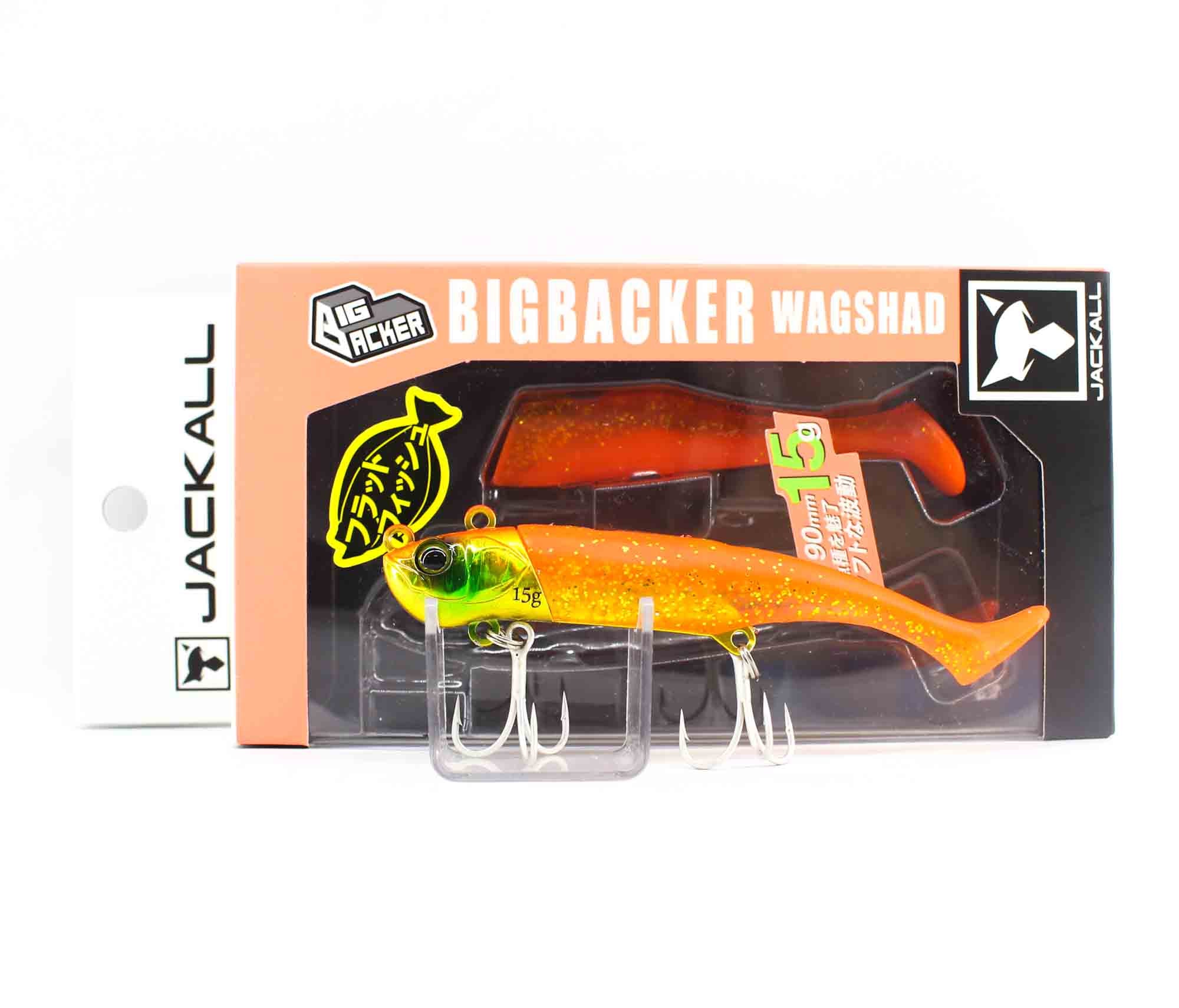 Jackall Big Backer Wagshad 15 grams 90 mm Sinking Lure Orange Gold (5419)