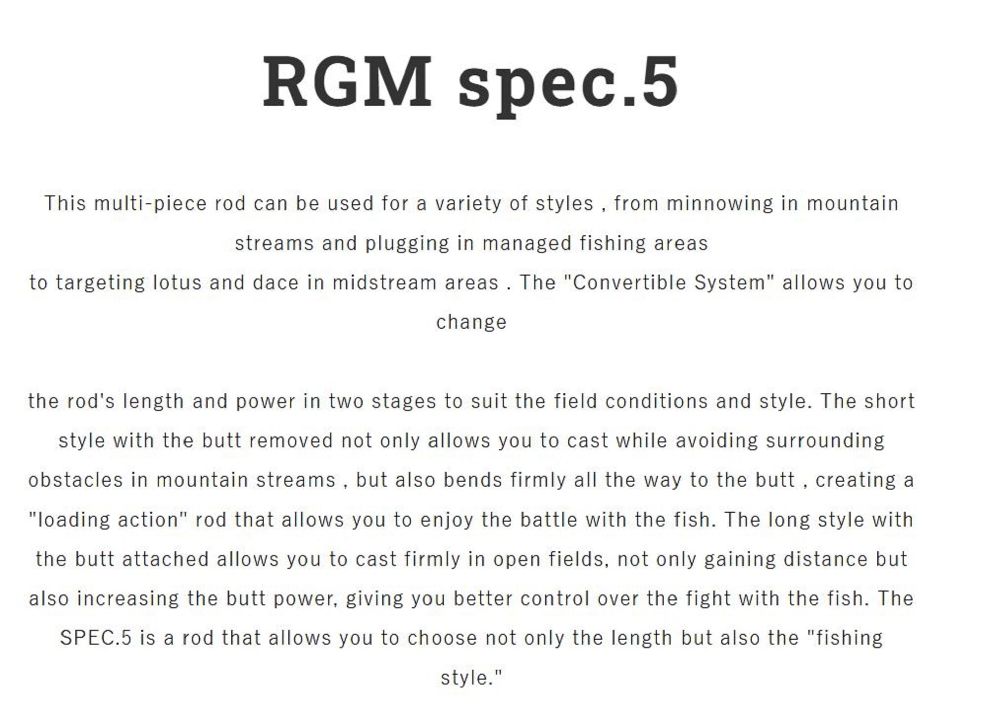 Jackall RGM Rod Spin Spec 5 58-62S 5Pc Khaki (6119)