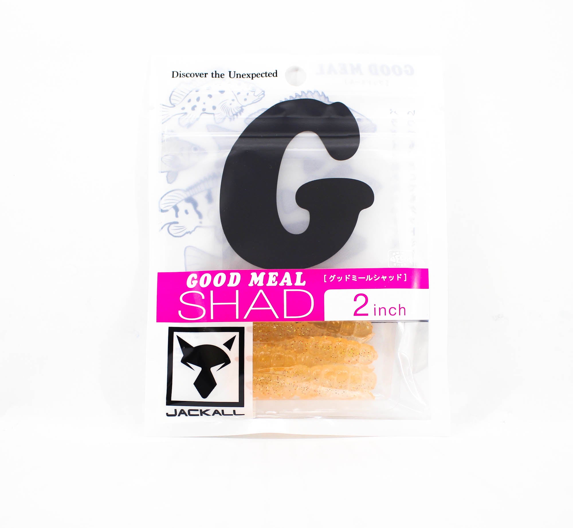 Jackall Soft Lure Good Meal Shad 2 Inches Glow Crash Clear Krill (7505)