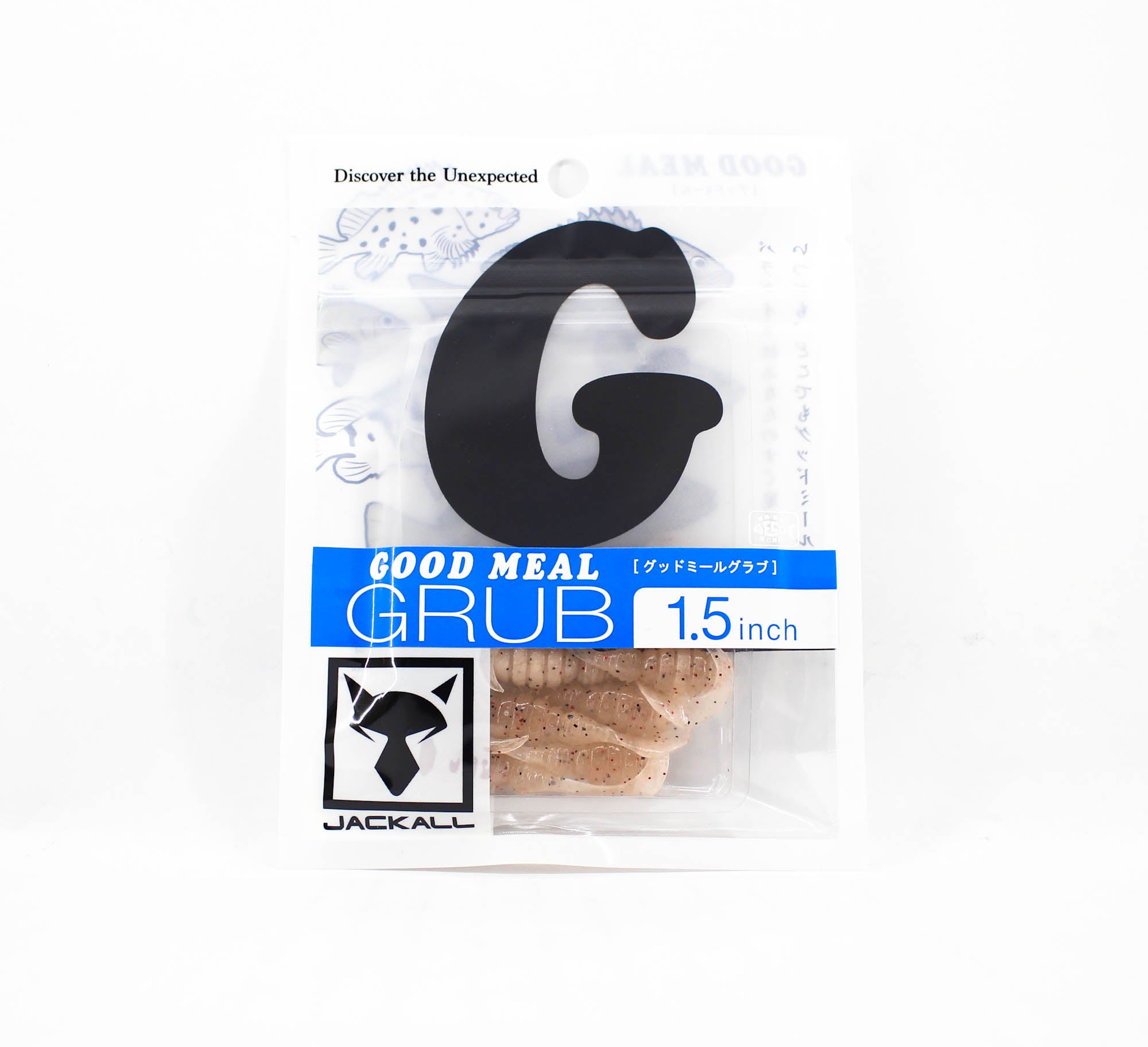 Jackall Soft Lure Good Meal Grub 1.5 Inches Half Boiled Krill (7536)