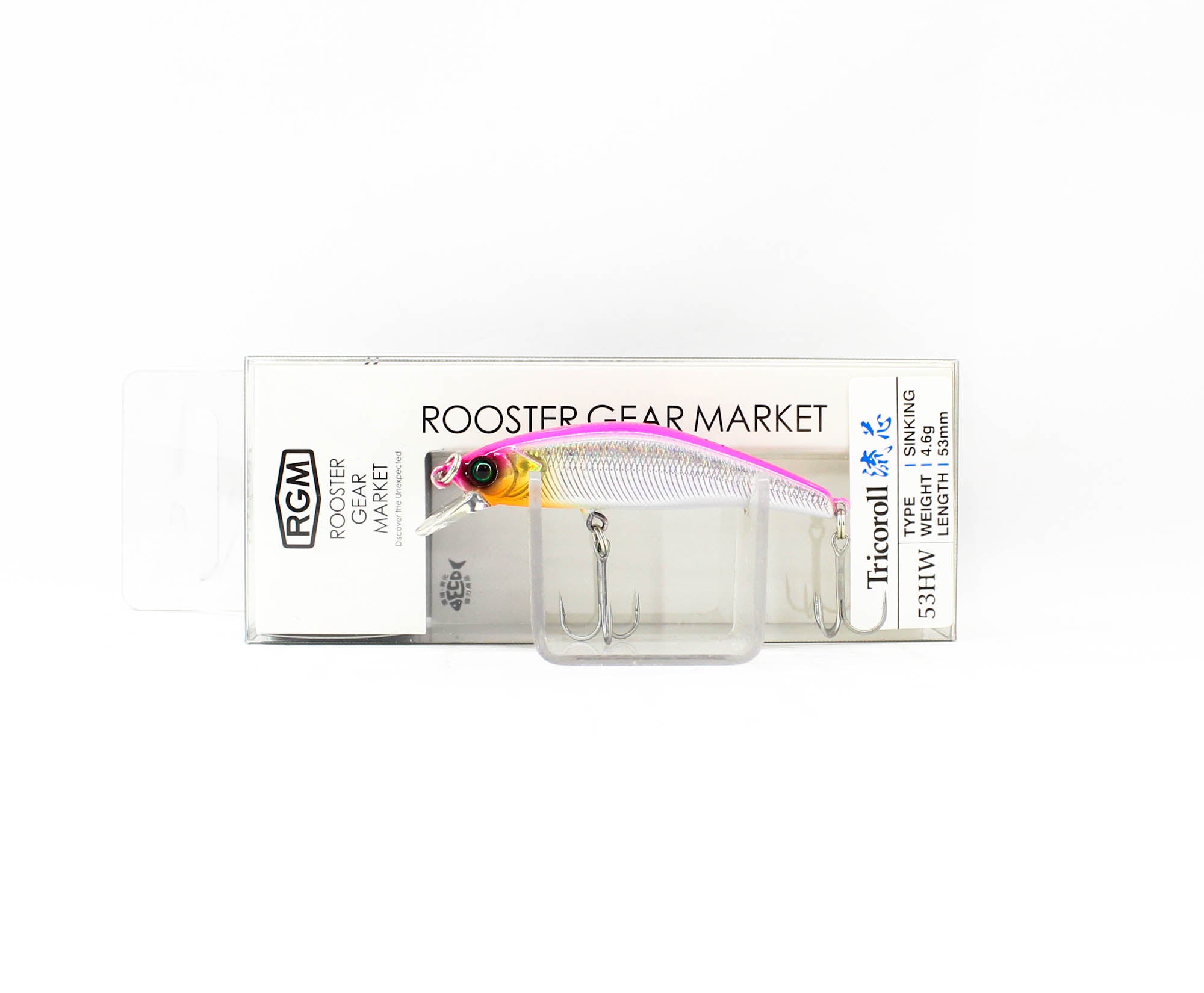 Jackall RGM Tricoroll Ryushin 53 HW Sinking Lure Pink Silver (0826)