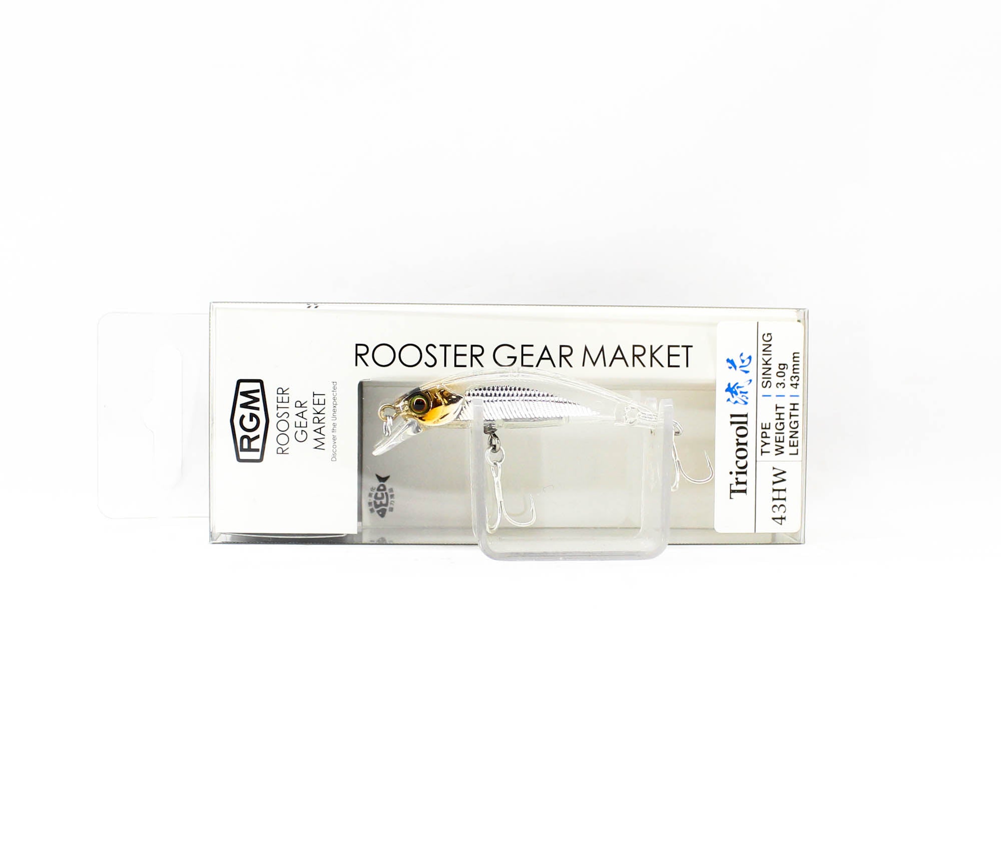 Jackall RGM Tricoroll Ryushin 43 HW Sinking Lure Crystal (0857)