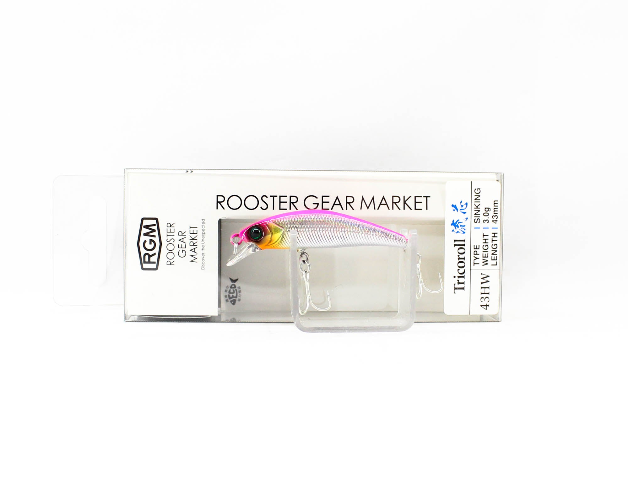 Jackall RGM Tricoroll Ryushin 43 HW Sinking Lure Pink Silver (0888)