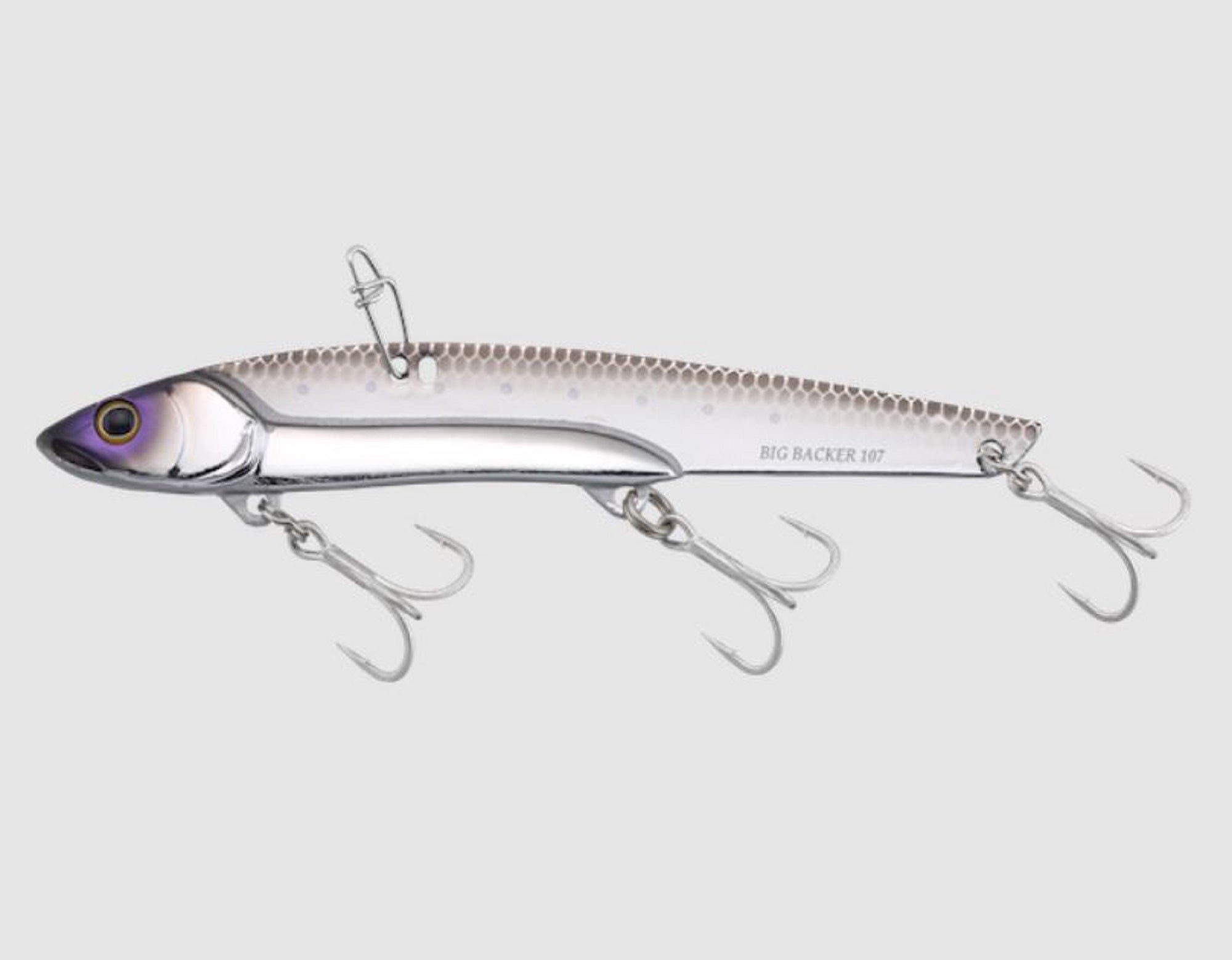 Jackall Big Backer 107 Metal Vibe 27 grams Sinking Lure UV Silver (2806)