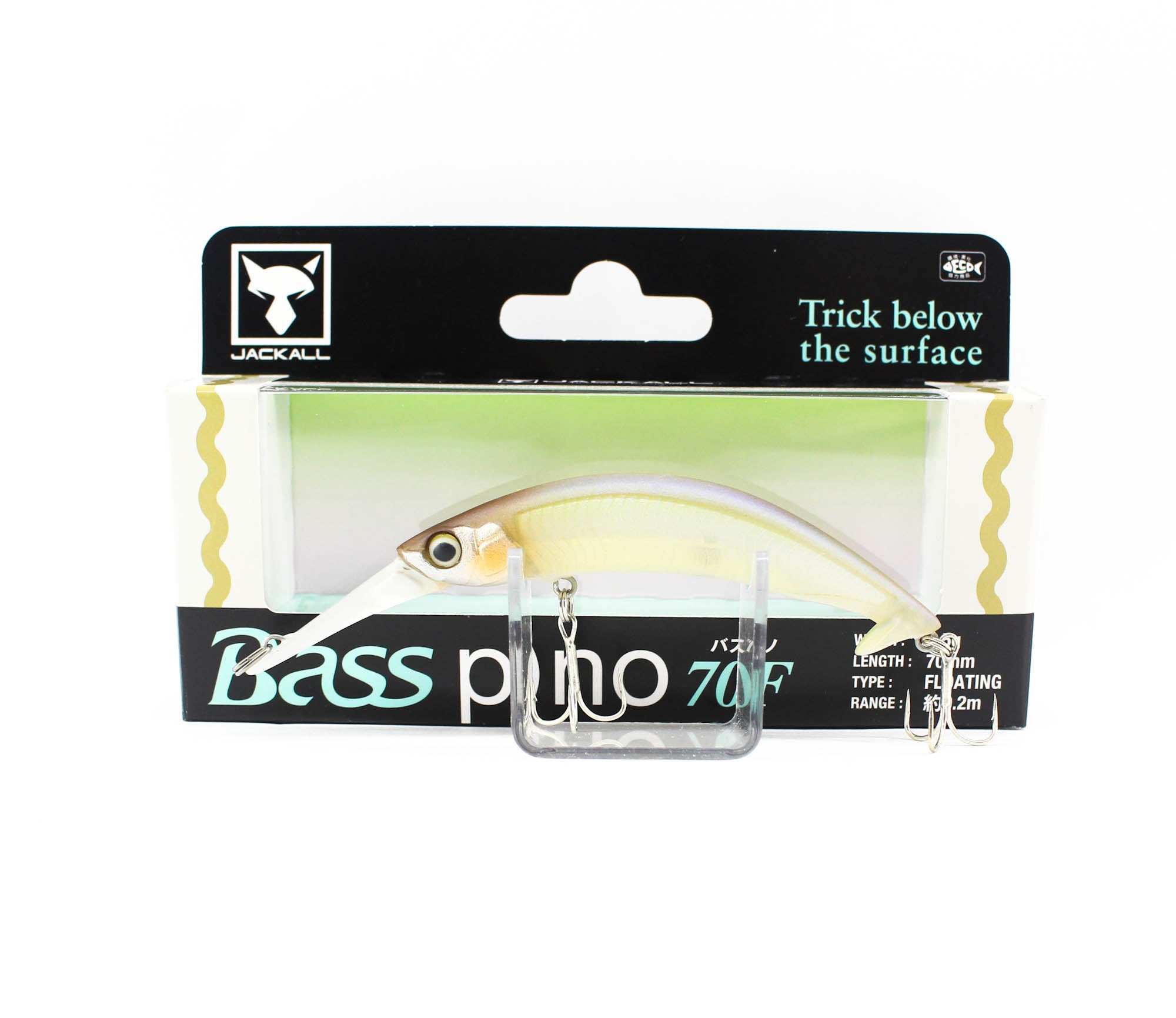 Jackall Bass Pino 70F Floating Lure Dead White (5395)