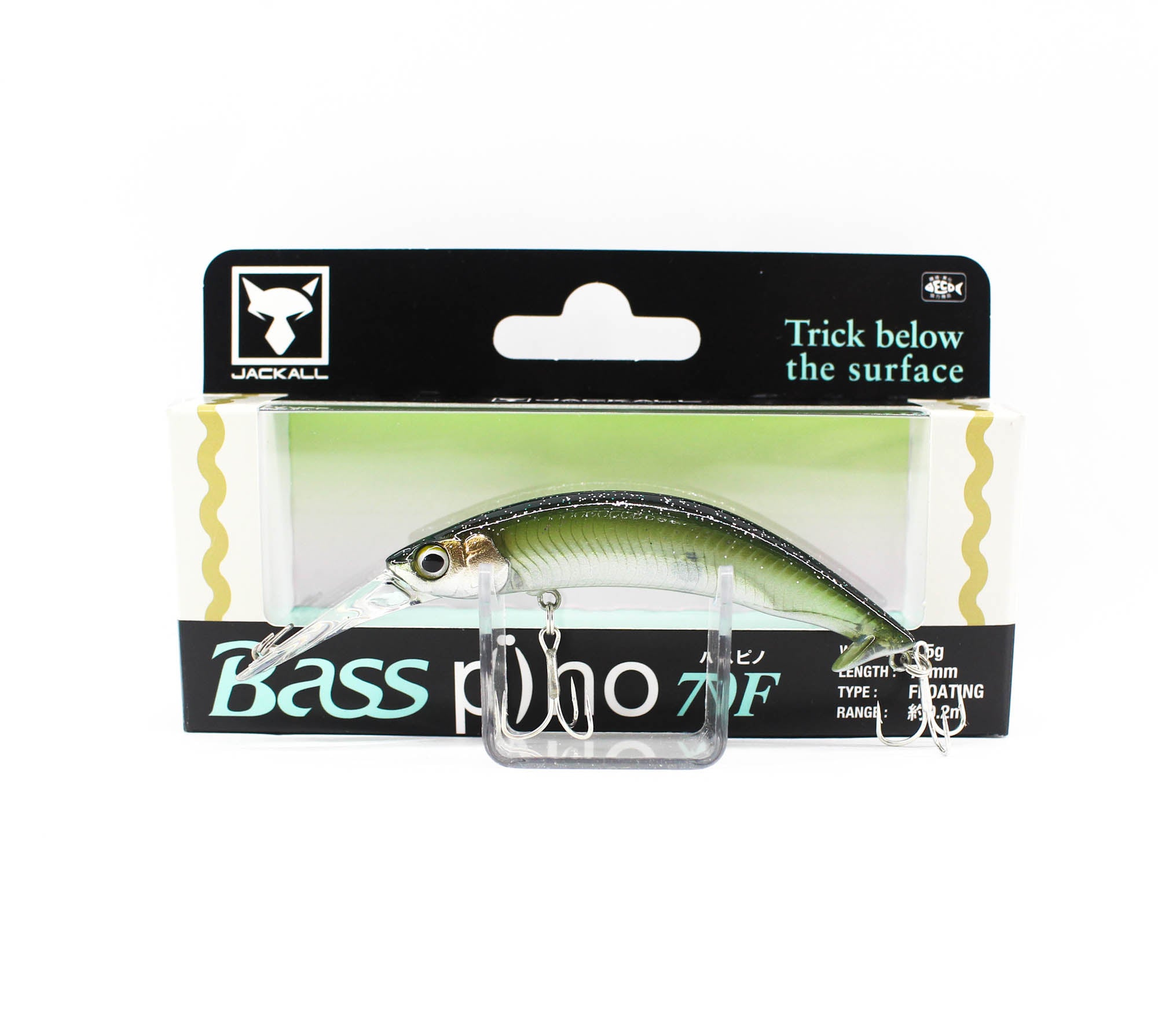 Jackall Bass Pino 70F Floating Lure Dark Thunder Clear Bait (5449)