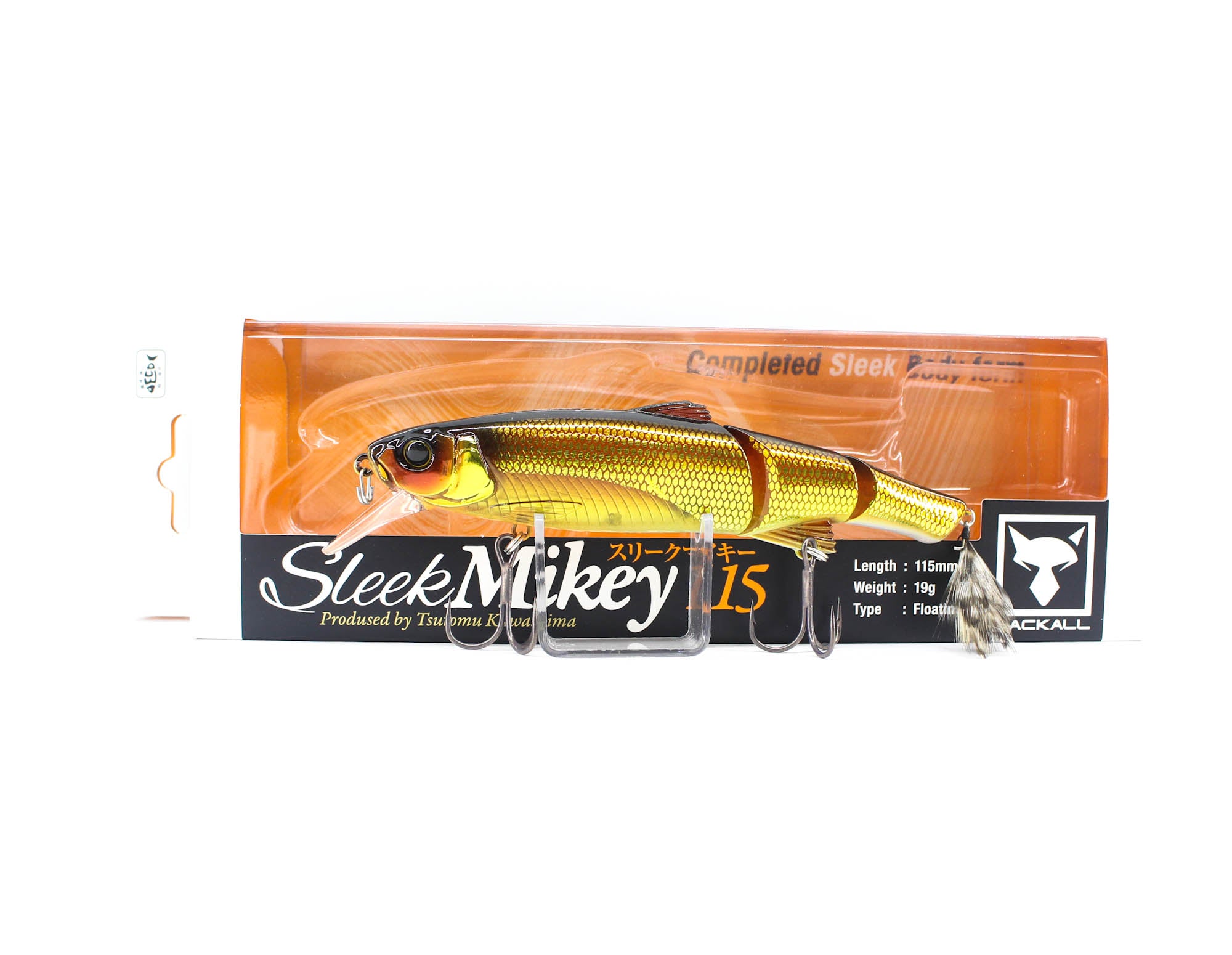 Jackall Mikey Sleek 115 Floating Lure Gold Flashing Shad (7283)