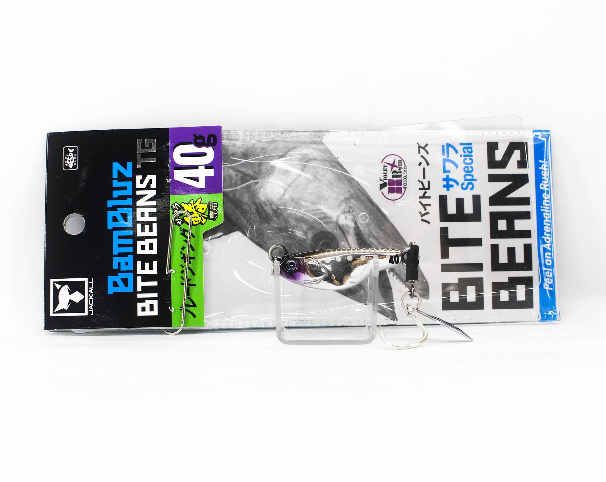 Jackall Metal Jig Big Backer Bite Beans TG 40 gram UV Silver (9249)