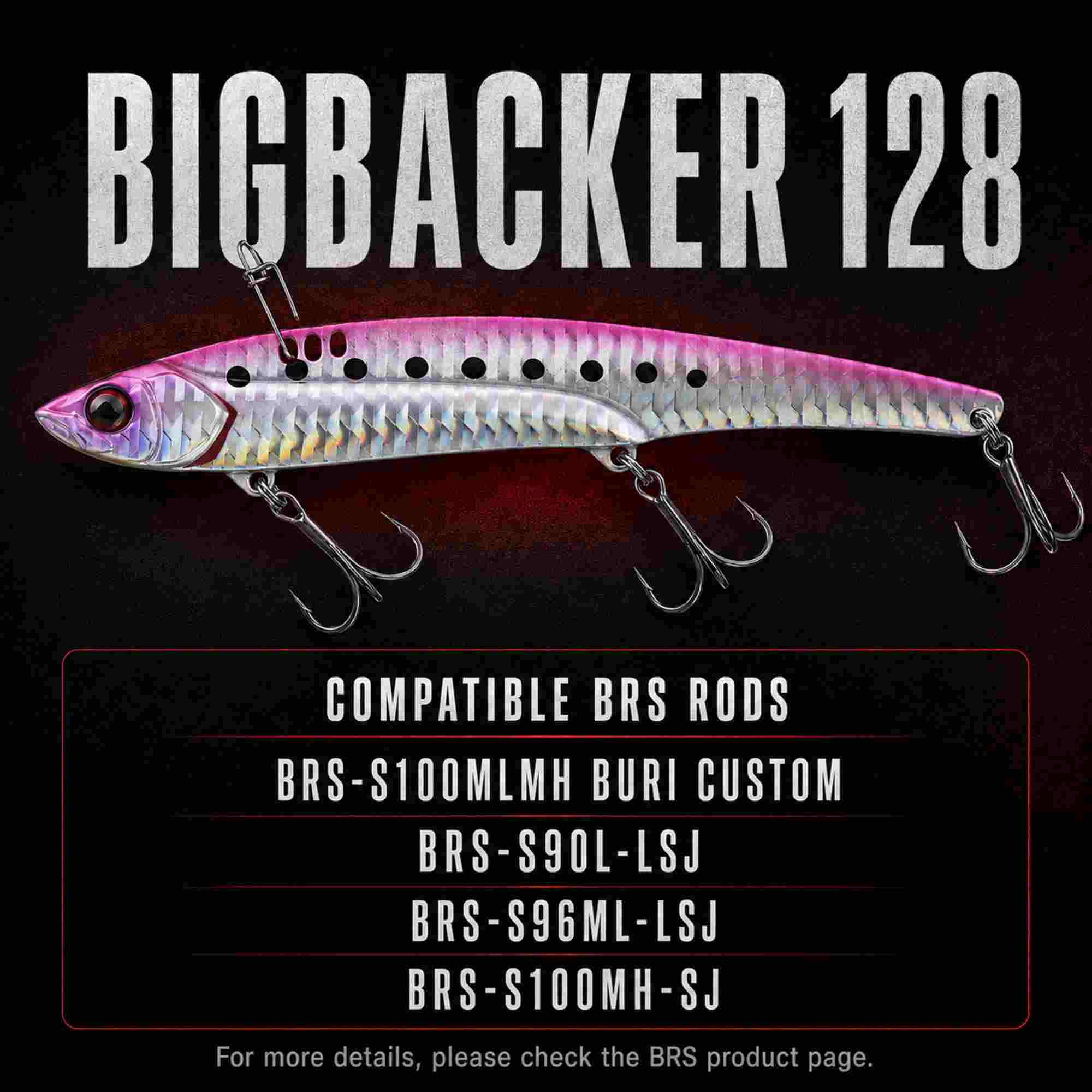 Jackall Big Backer 128 Metal Vibe 44g Sinking Lure Chart Back Pearl (0184)