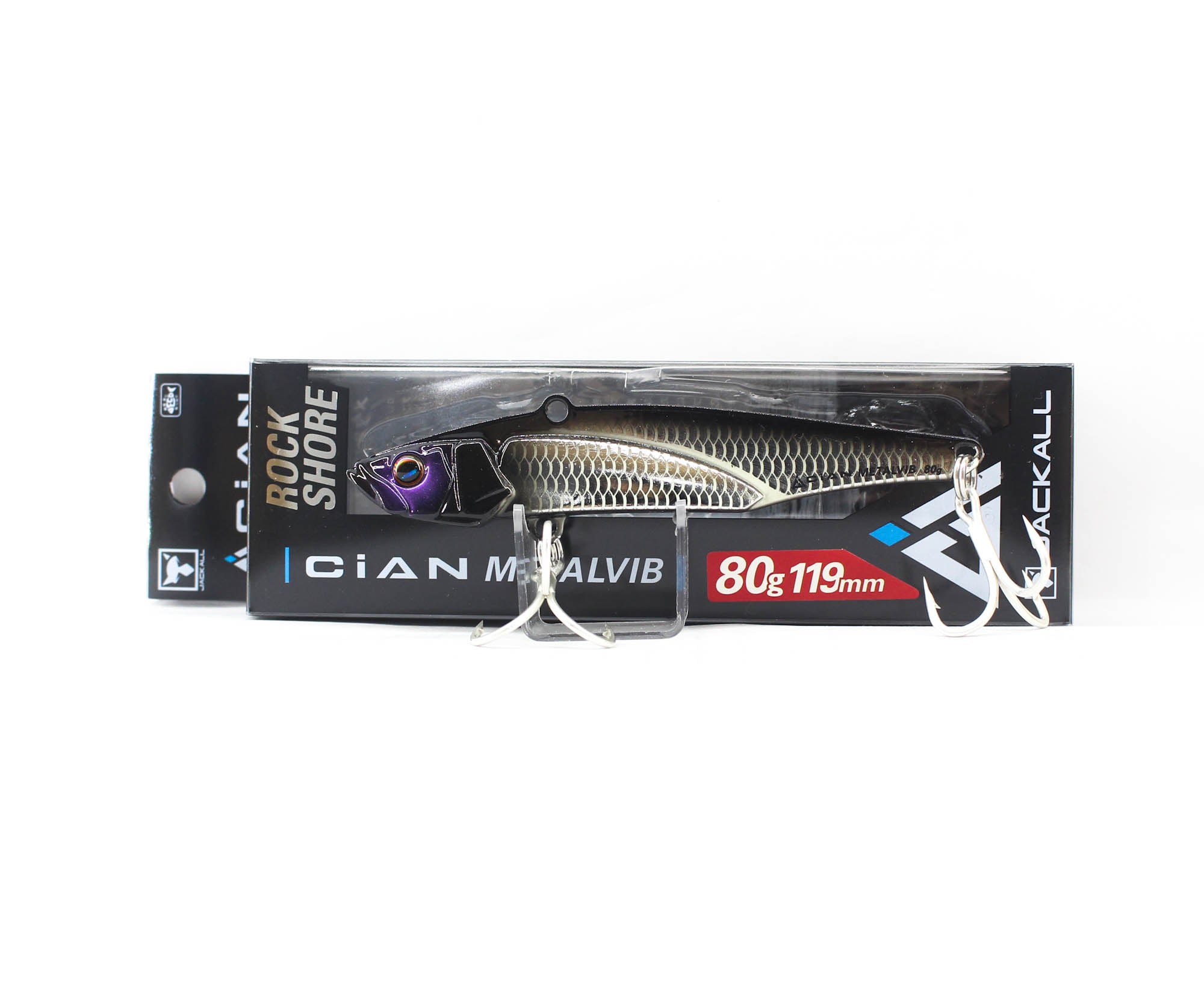 Jackall Cian Metal Vib 80 grams Sinking Lure Hirasu Black (0535)