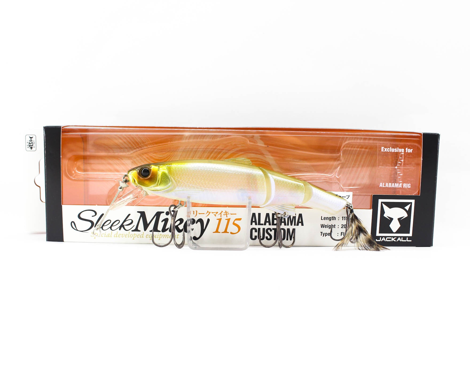 Jackall Mikey Sleek 115 Alabama Floating Lure Sleek Pearl Magic (1853)