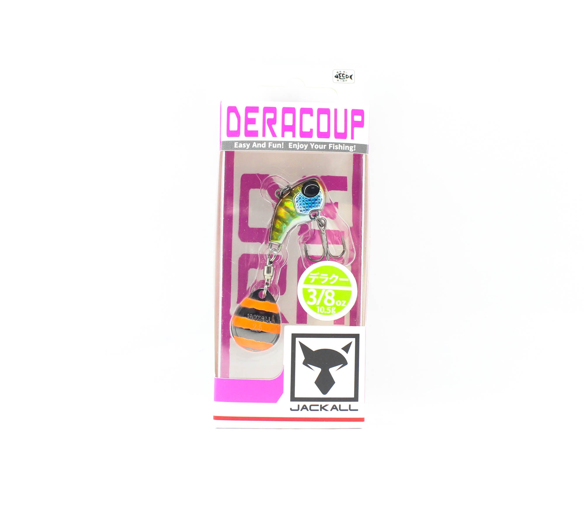 Jackall Deracoup 3/8 oz Spin Tail Sinking Lure Bluegill Stripe (1983)