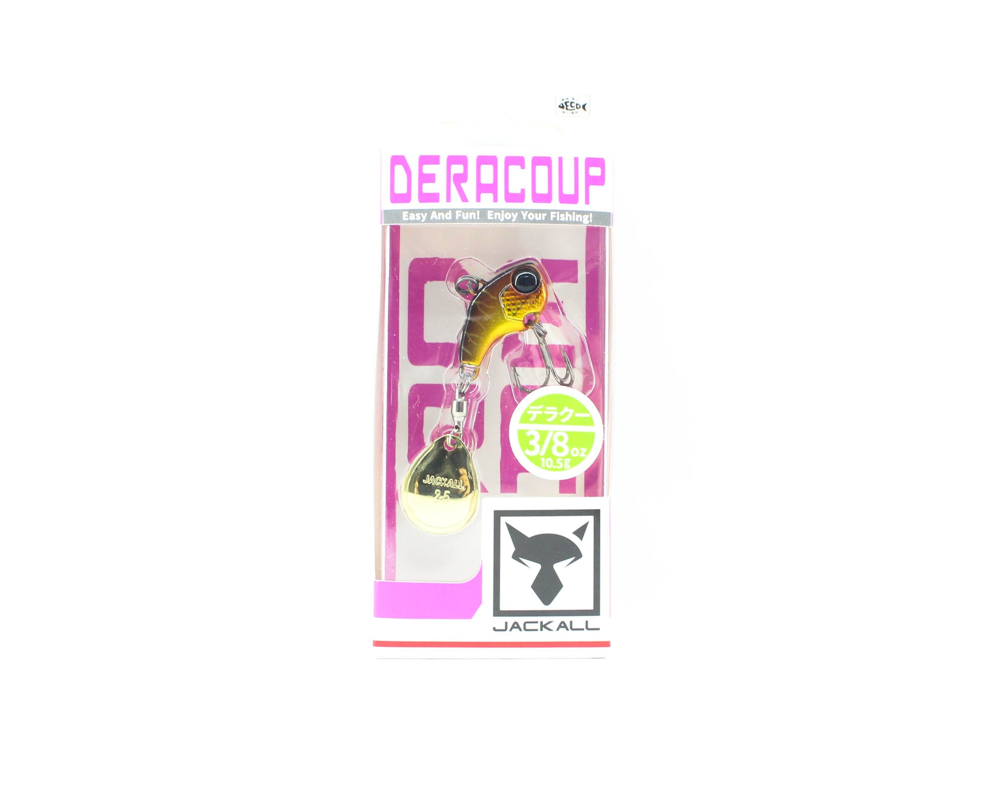 Jackall Deracoup 3/8 oz Spin Tail Sinking Lure Gold Black (1990)