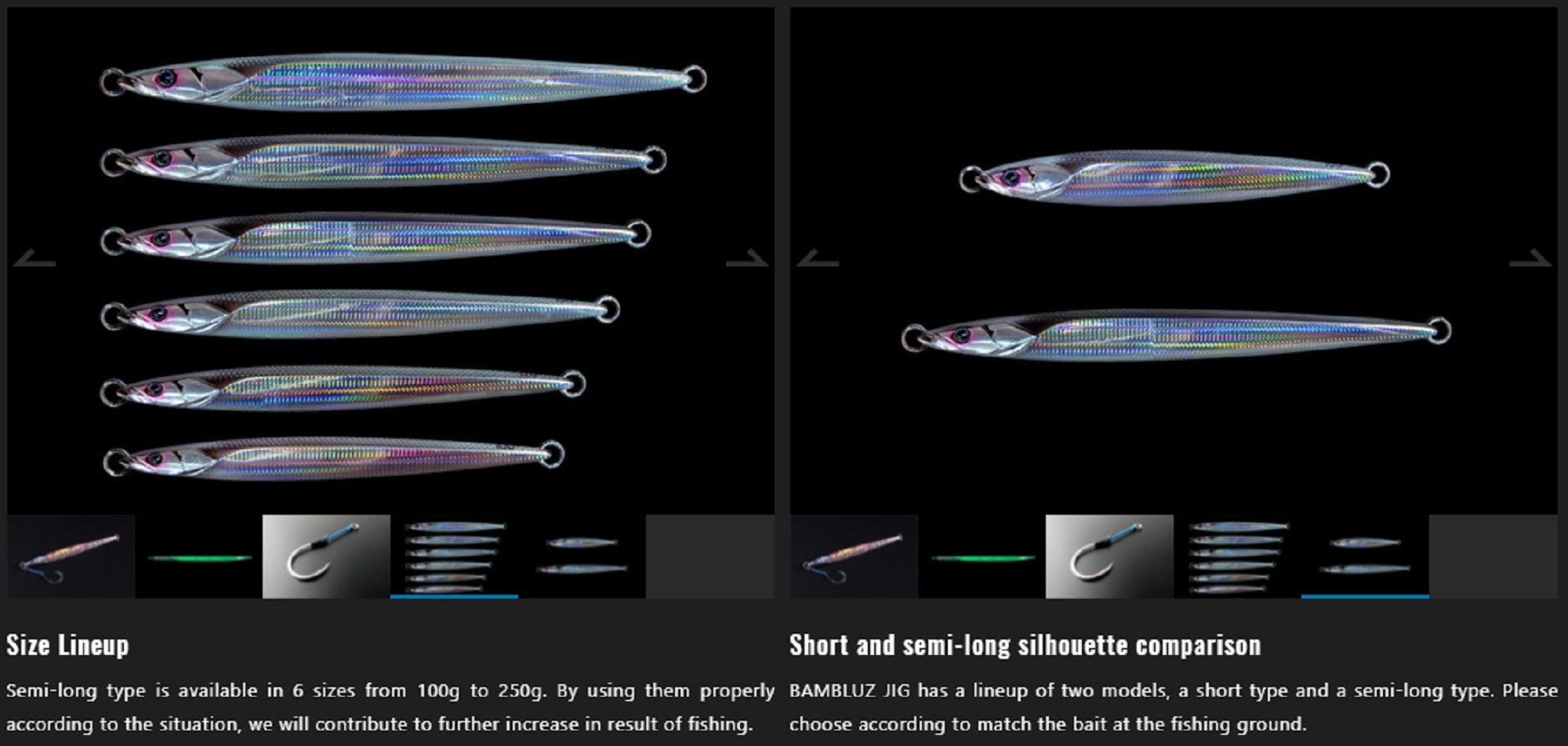 Jackall Metal Jig Bambluz Semi Long 320 grams Tuna Uv Lens Bait (2140)
