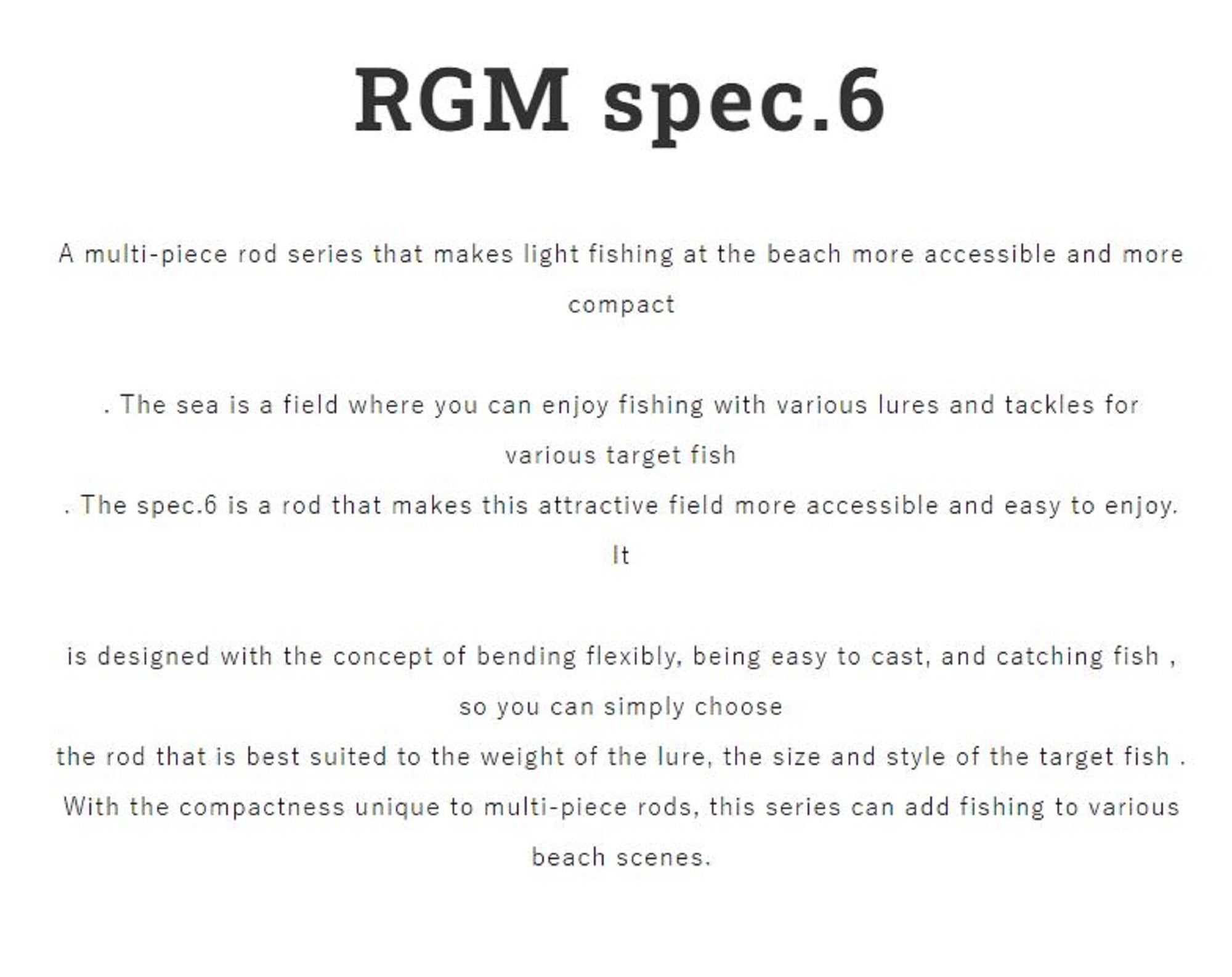 Jackall RGM Rod Spinning Spec 6/69 2.06m 5Pc Red (2867)